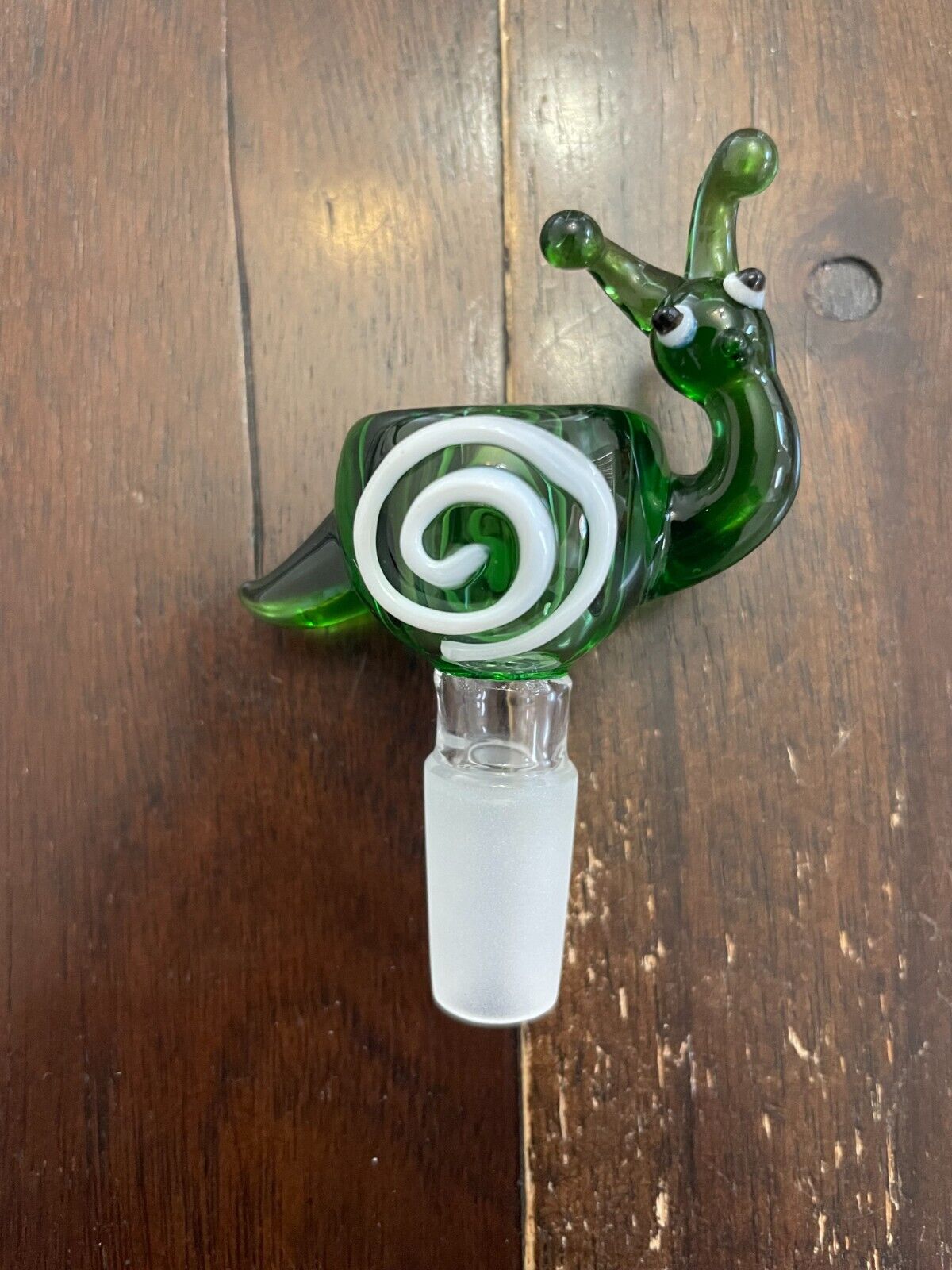 14mm Premium Glass Water Pipe Bowl Snail Green