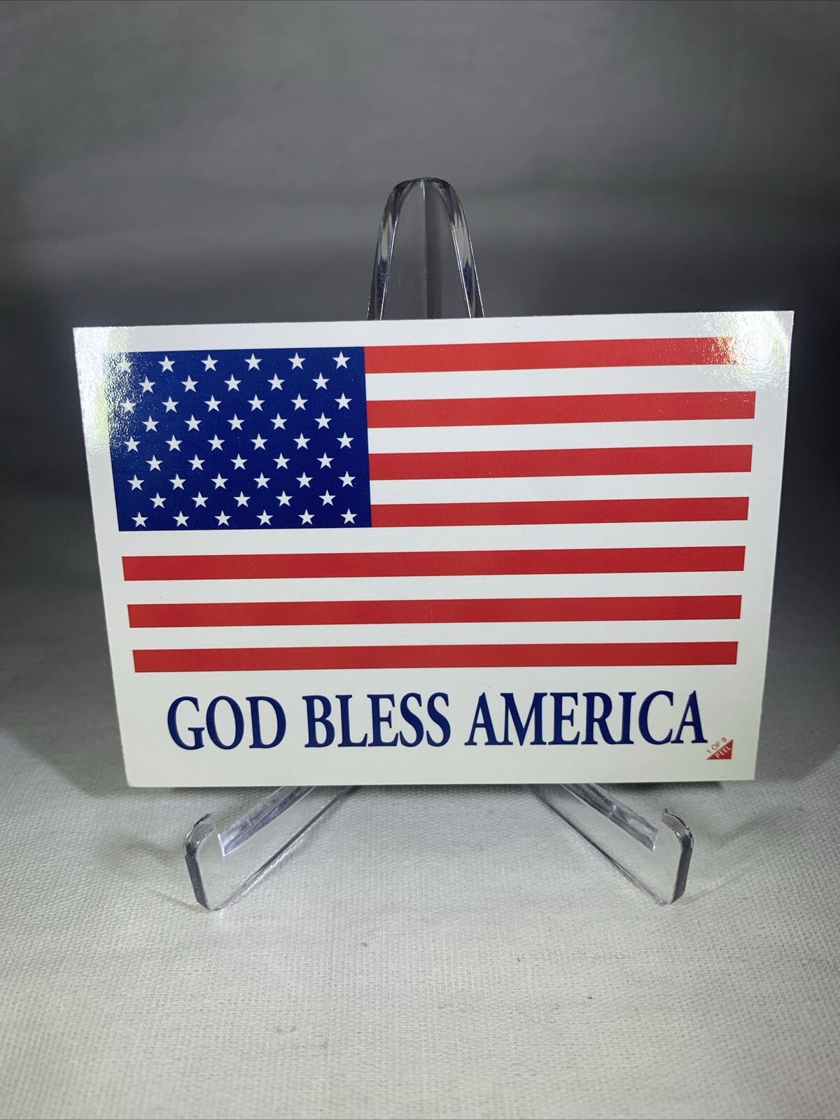 Jb2 2001 Topps Enduring Freedom Sticker #1 God Bless America Flag.