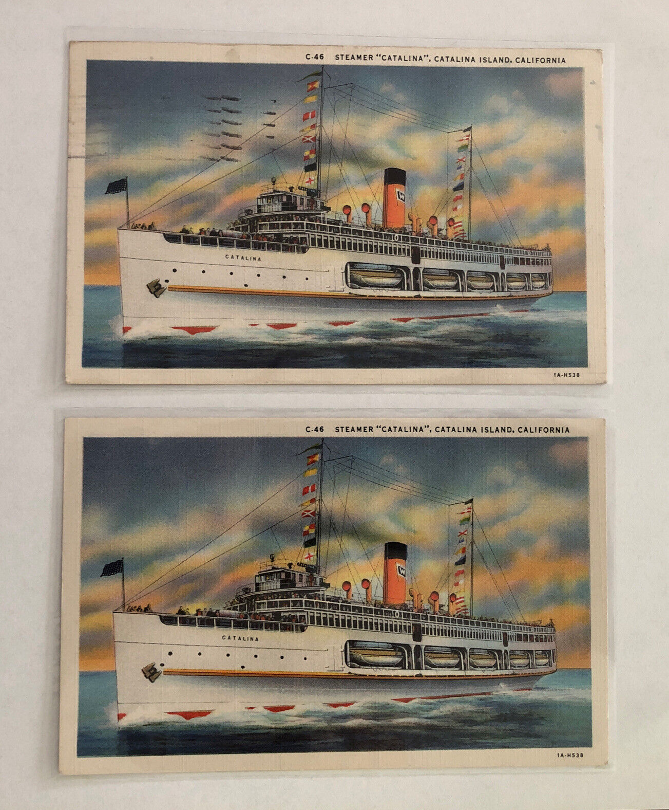 Catalina Island California Postcard Steamer CATALINA Ship Postmark 1935