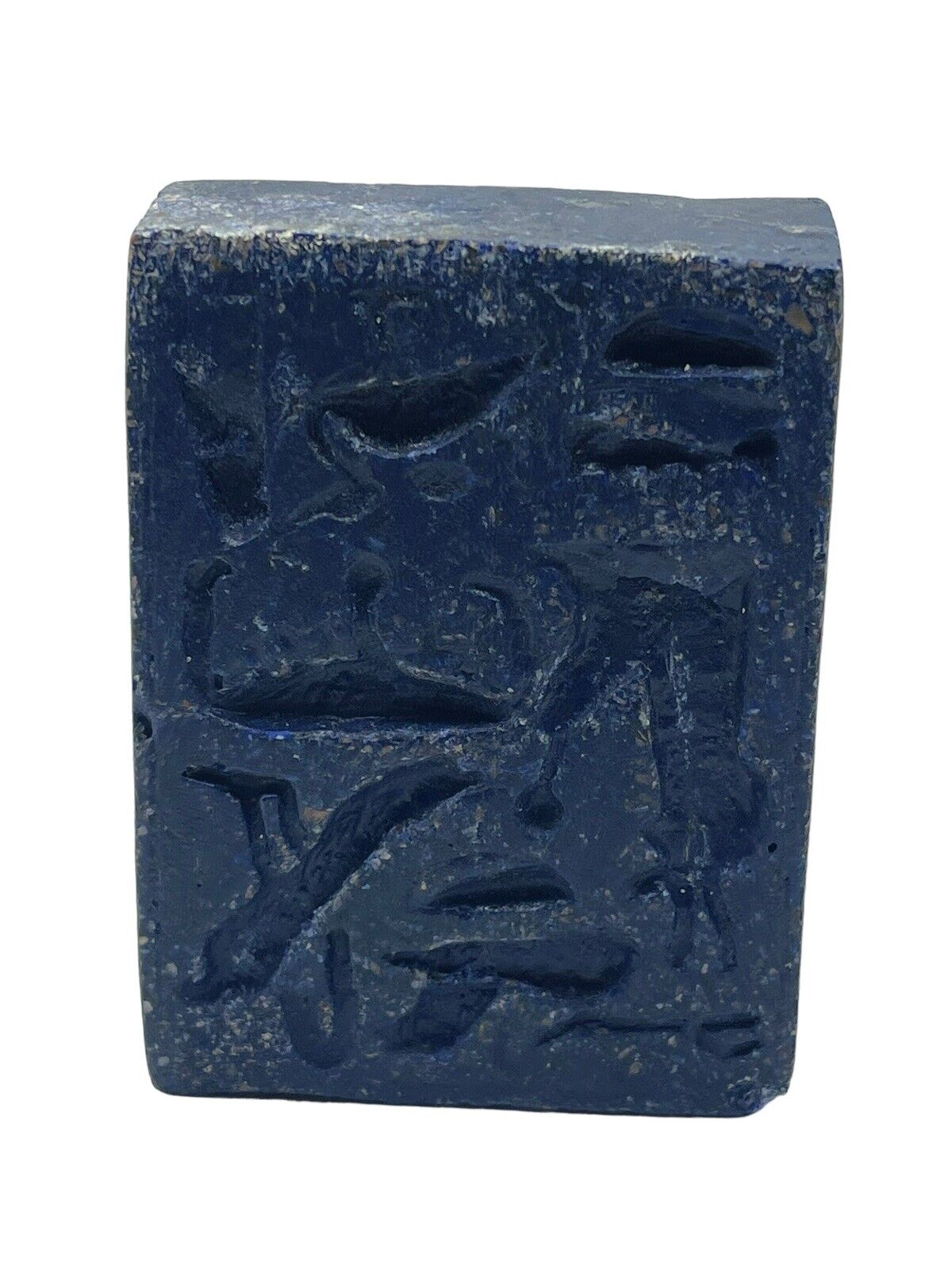 Egyptian Egypt Blue Stone Replica Hieroglyphics 2.75