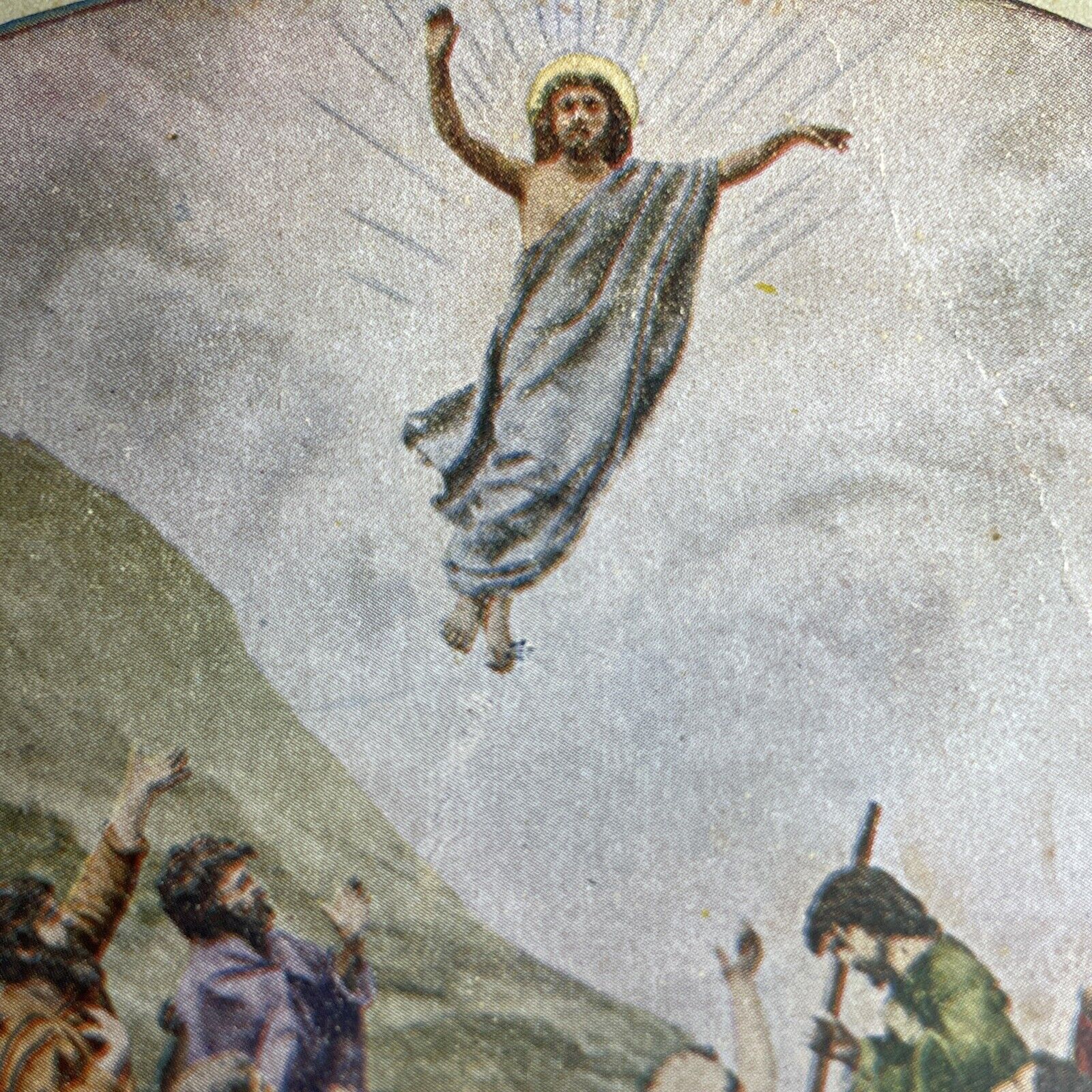 Antique 1902 The Ascension Of Jesus Christ Stereoview Photo Card P1064