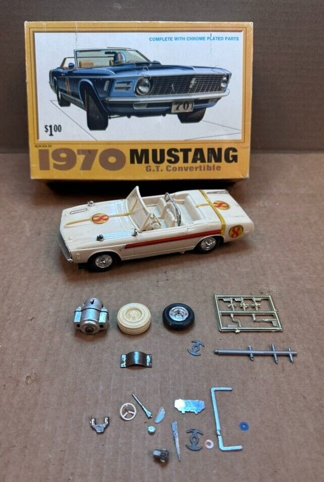 1970 Palmer Vintage Ford Mustang GT Convertible Built 1:32 Collectible 3 in 1