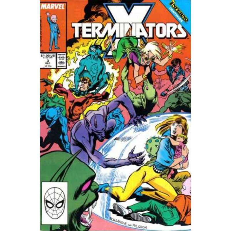 X-Terminators #3  - 1988 series Marvel comics VF minus [l^