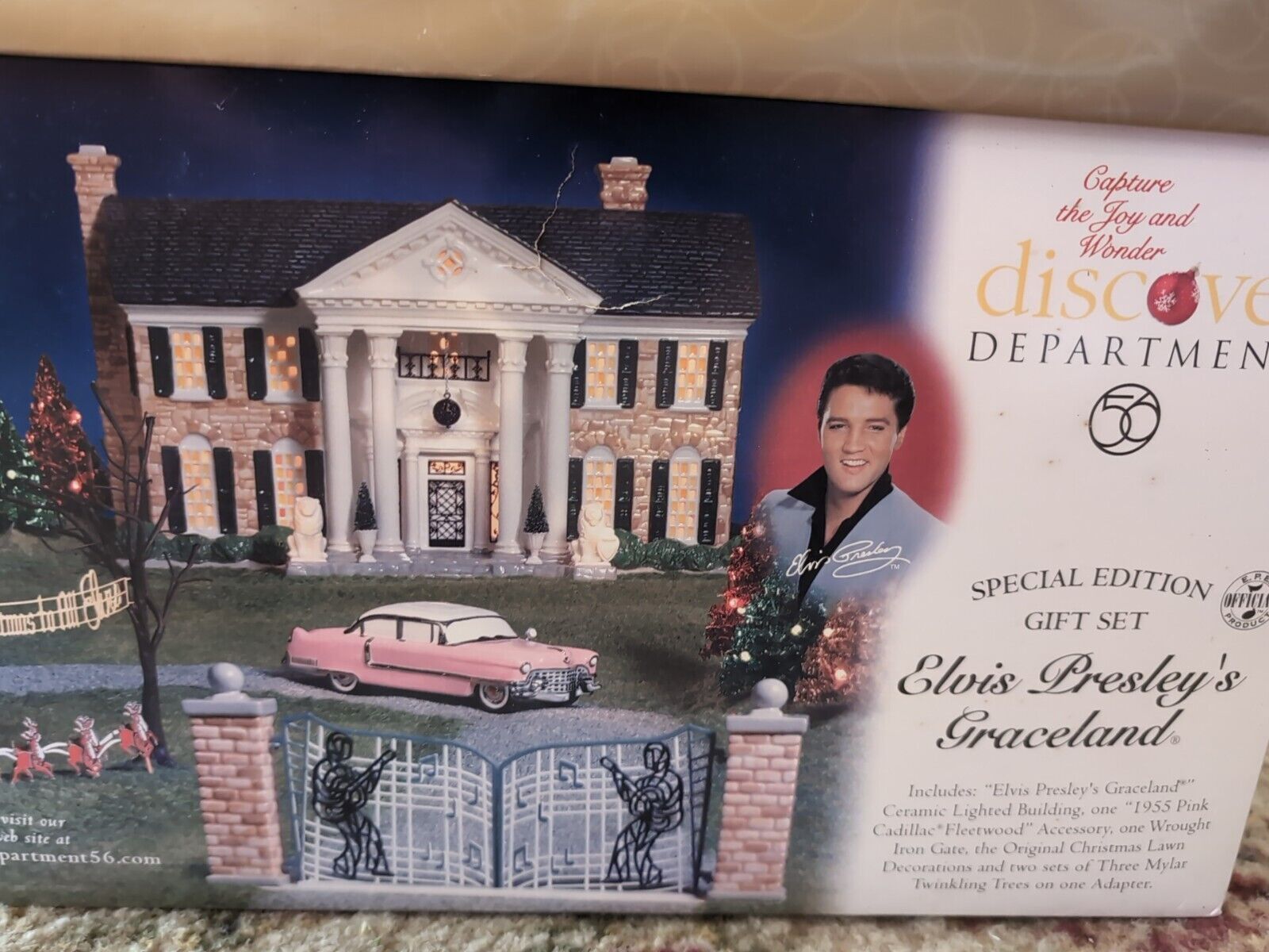 Department 56 Elvis Presley\'s Graceland Special Edition Gift Set #55041 Mint
