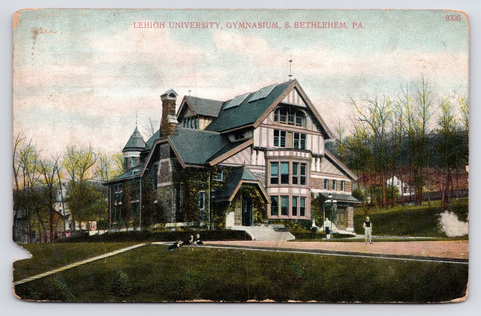 c1907 Lehigh University Gymnasium Building Bethlehem Pennsylvania PA Postcard