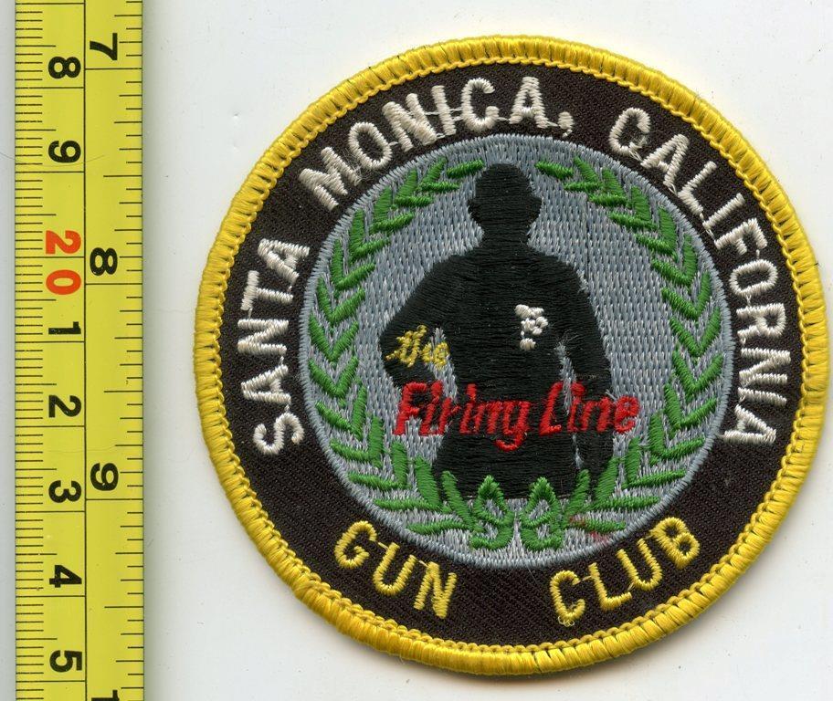 VINTAGE SANTA MONICA GUN CLUB ARM PATCH TRAP SKEET SHOTGUN SHOOTING SPORTS RARE