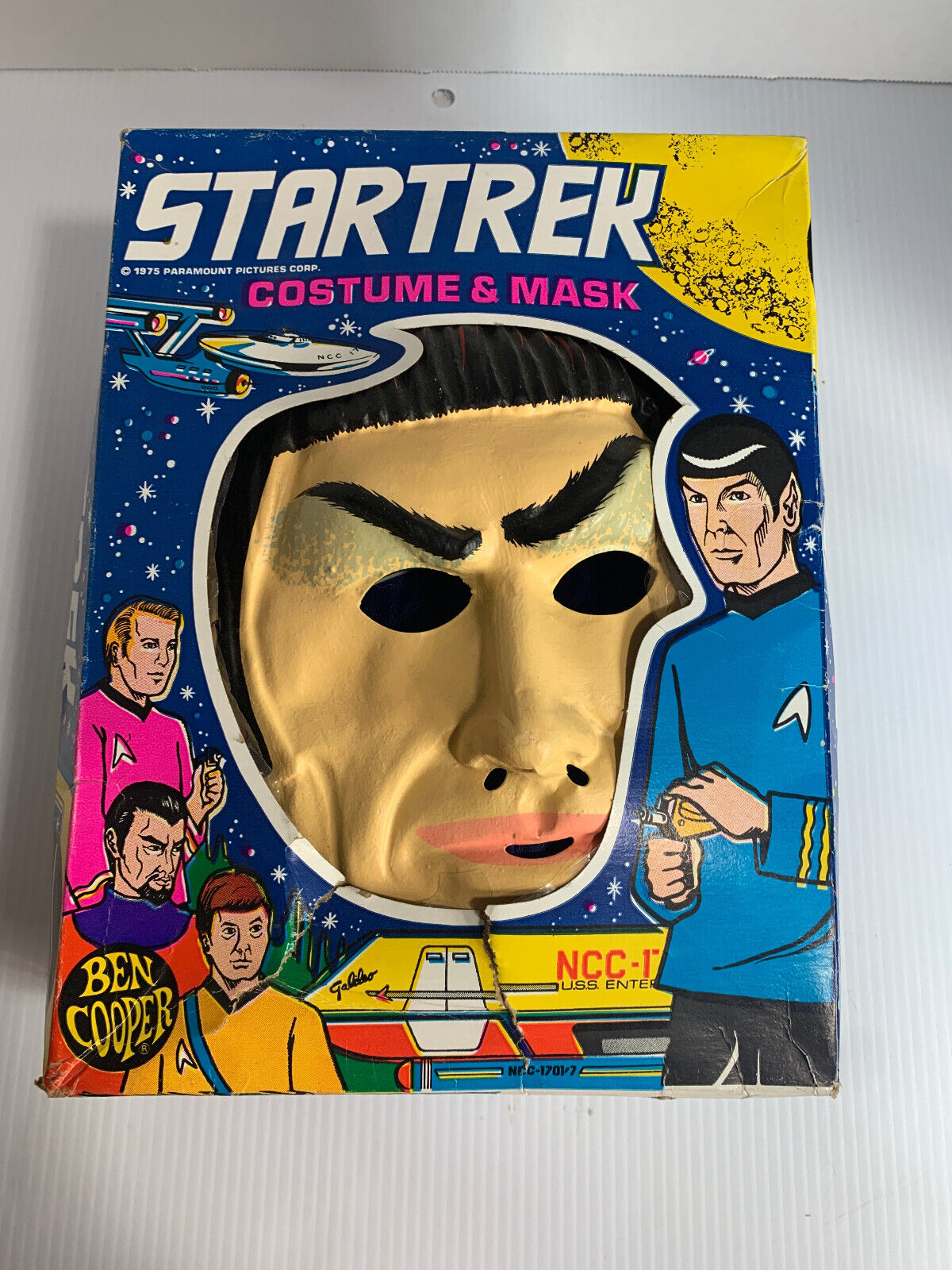 vintage Ben Cooper Star Trek / Mr. Spock Halloween mask & costume 