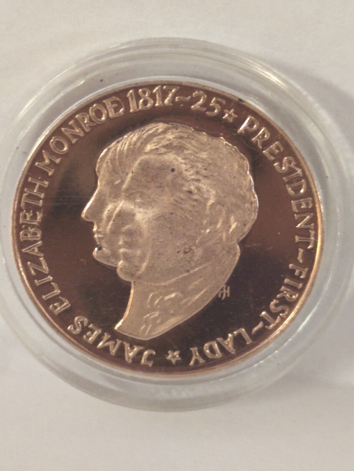 President & First Lady Bicentennial Series Coin James Monroe ENCASED