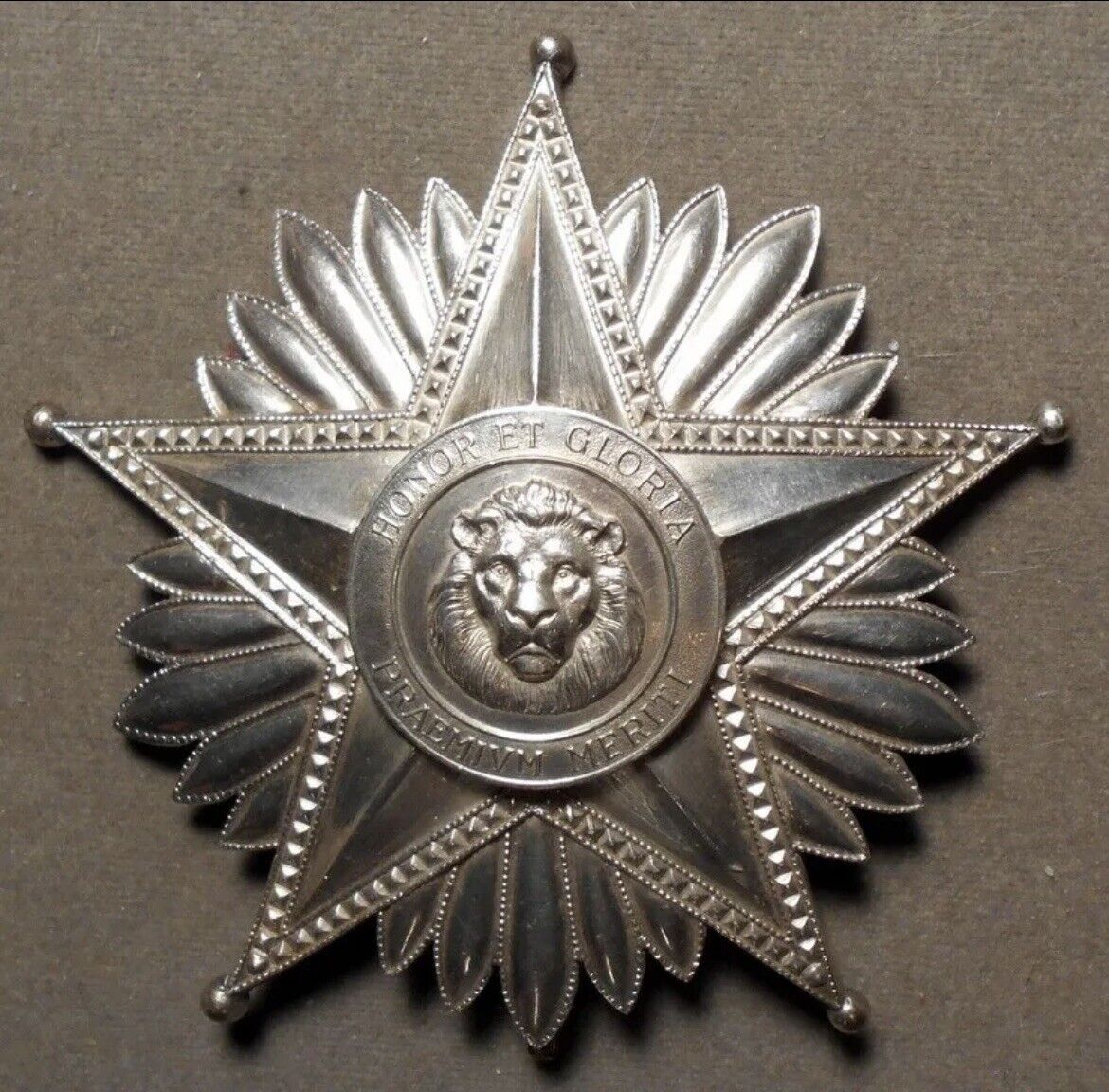 Paraguay: National Order Of Merit Breast Star. Honor Et Gloria,  Silver
