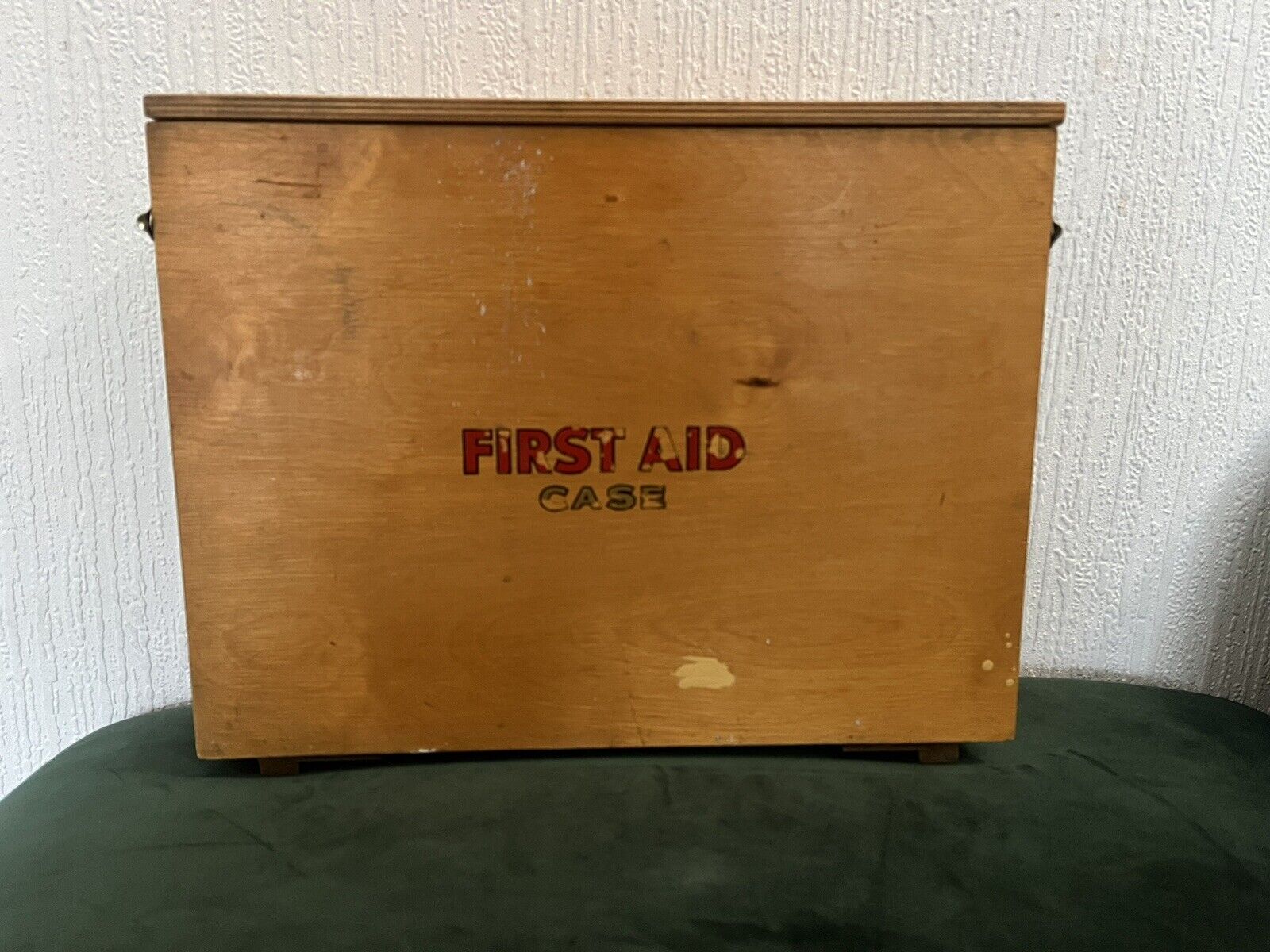 Vintage Wooden First Aid Box First Aid Case