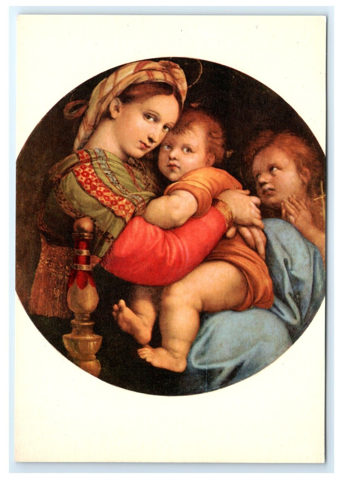 Painting Madonna of the Chair by Raffaello Postcard