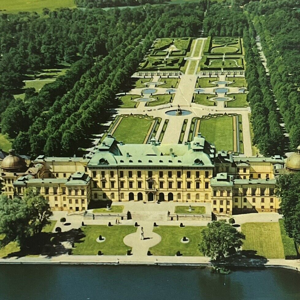 Vintage Postcard Sweden Drottningholm Palace by Svenska Aerobilder ⭐️