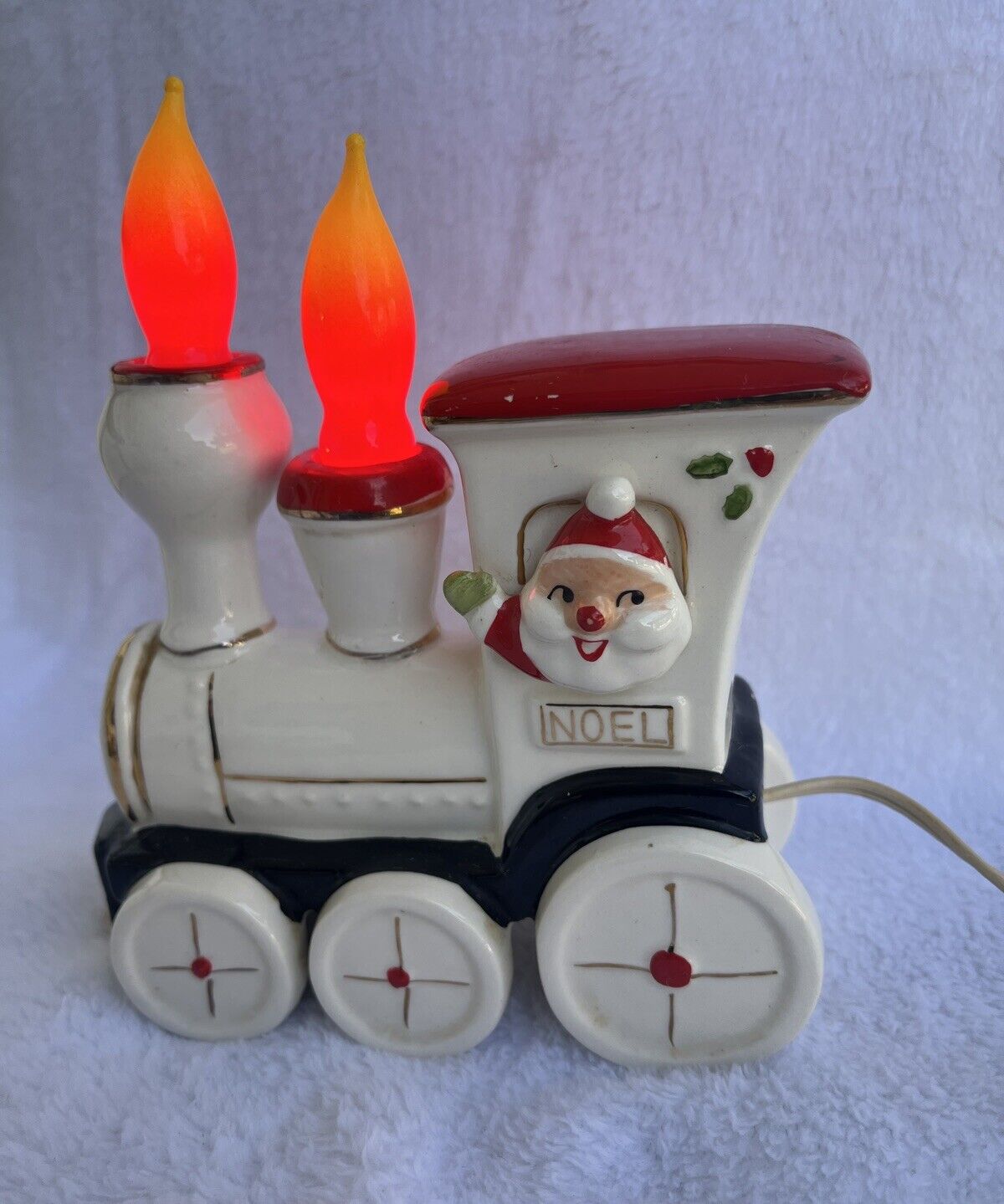 Holt Howard Santa Claus Train Christmas XMAS EXPRESS Lights Up Vintage Rare