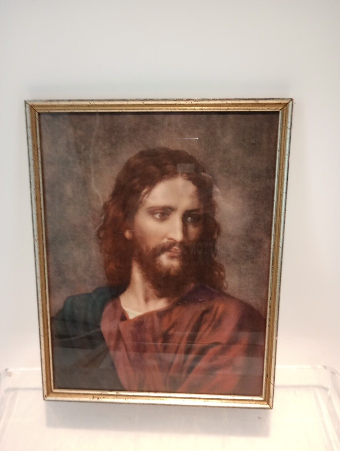 Vtg Framed Picture of Jesus At 30 Print Framed By Boyd\'s Studio Lewisburg Tenn