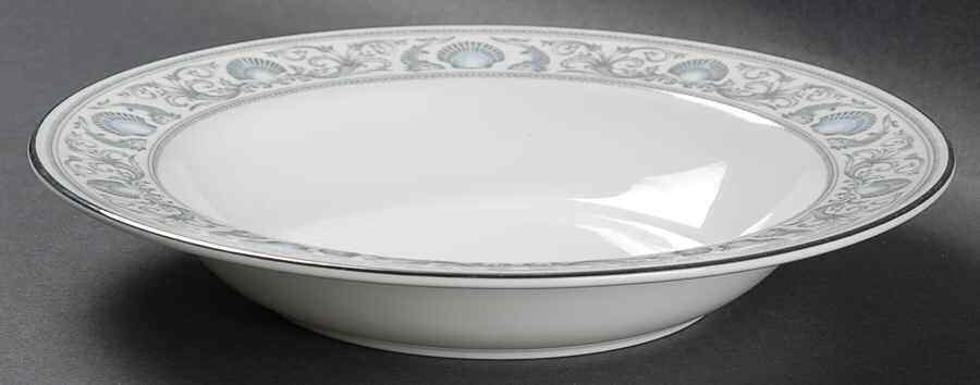 Wedgwood White Dolphins Rimmed Soup Bowl 797173