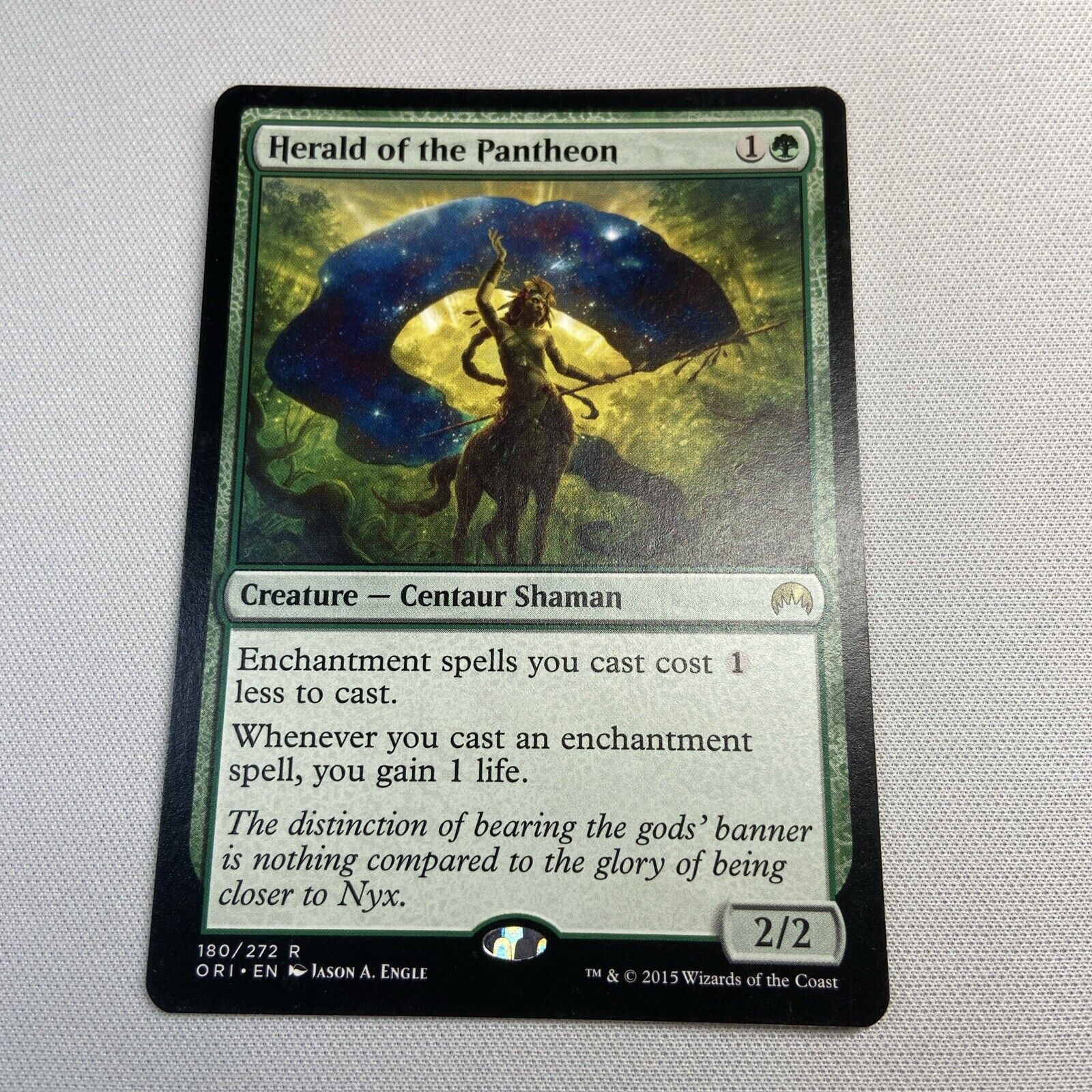 MTG: Magic Origins - Herald of the Pantheon - Rare Green Card