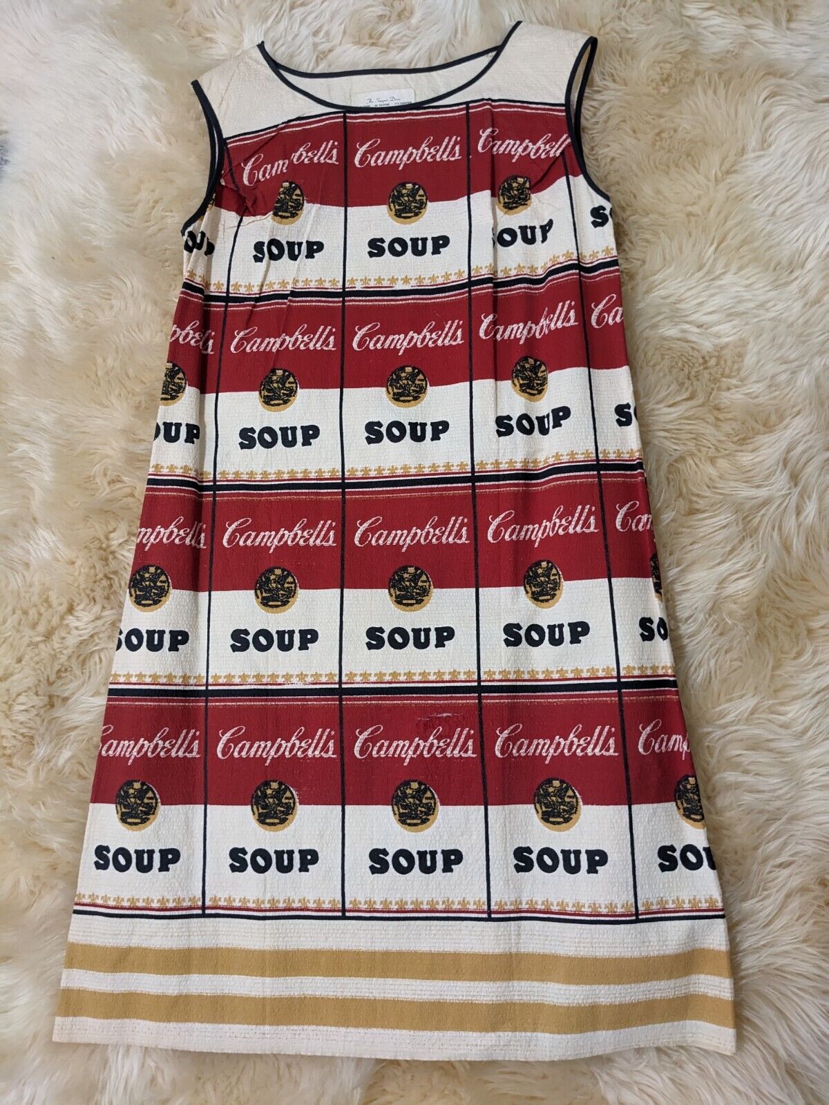 Vtg Andy Warhol Campbell Soup Souper 1960s Paper Dress with Tag