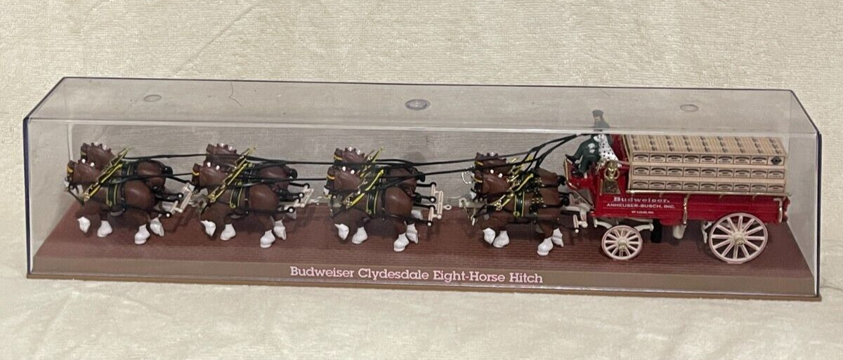 Budweiser Clydesdale Eight-Horse Hitch Model with case