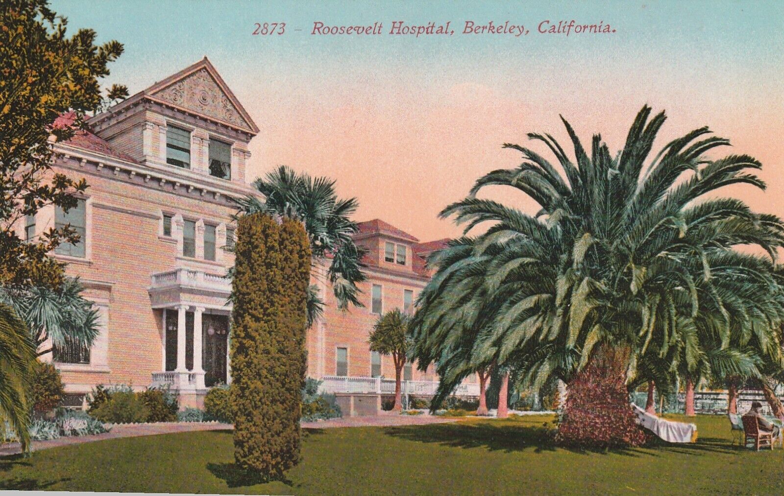 Berkeley CA, Roosevelt Hospital, California Vintage Postcard