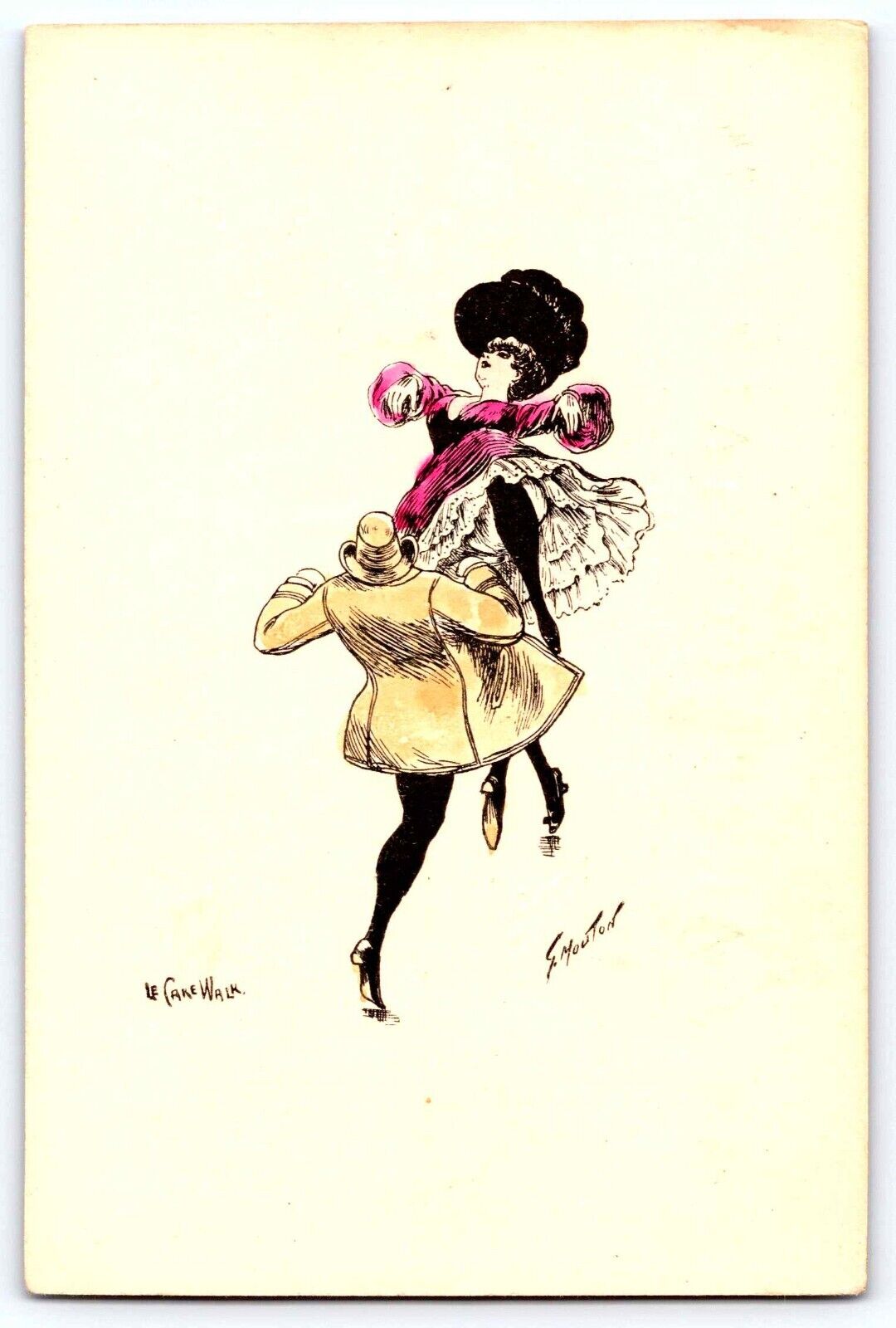 Cake Walk Dance Georges Mouton Artist-Signed France c1905
