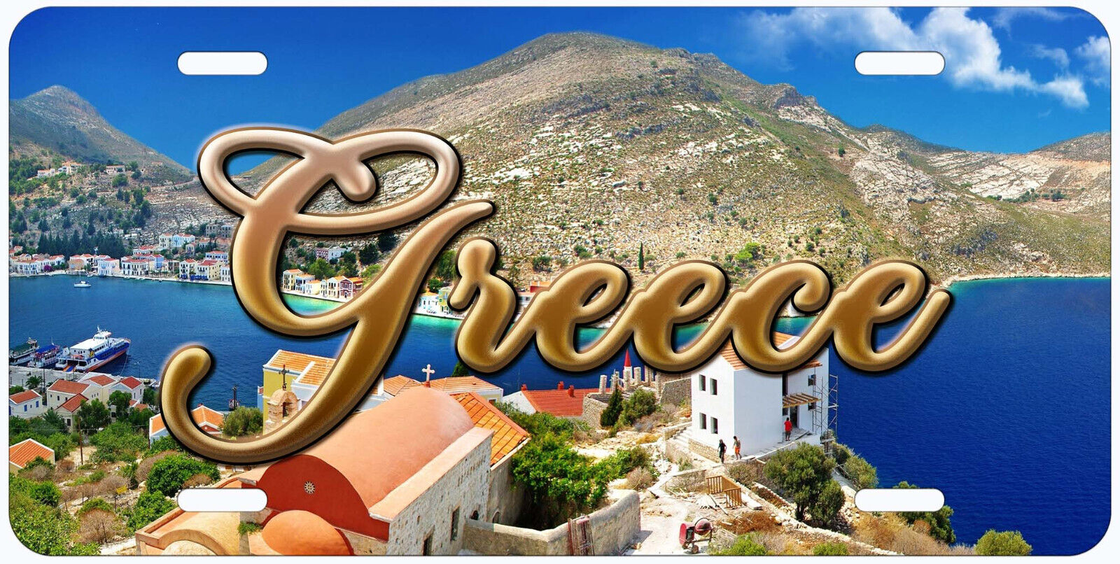 Greece Aegean Sea Island Novelty Car License Plate