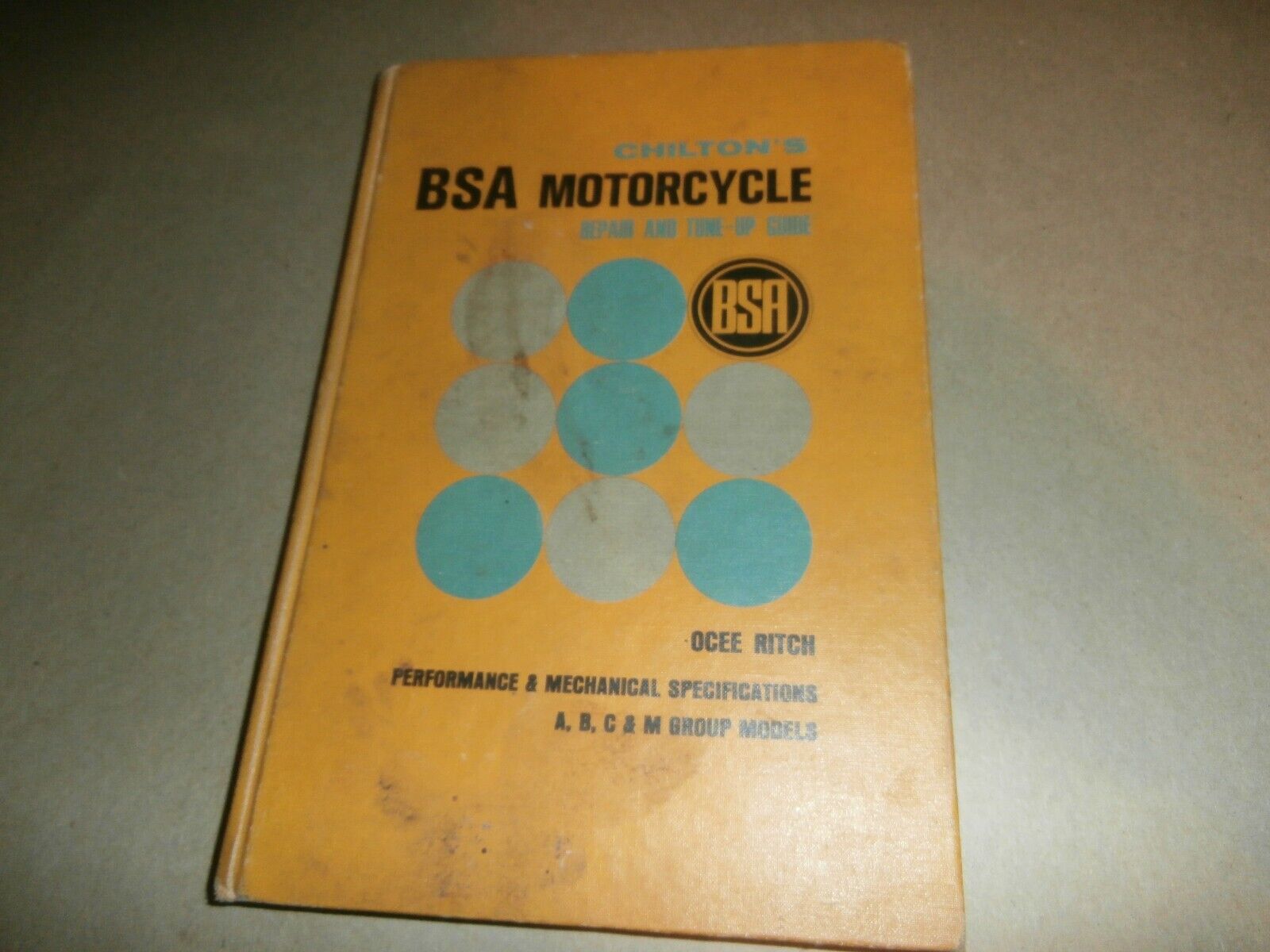 1968 BSA Motorcycle Chilton\'s Repair Tune Up Guide Manual OCEE RITCH