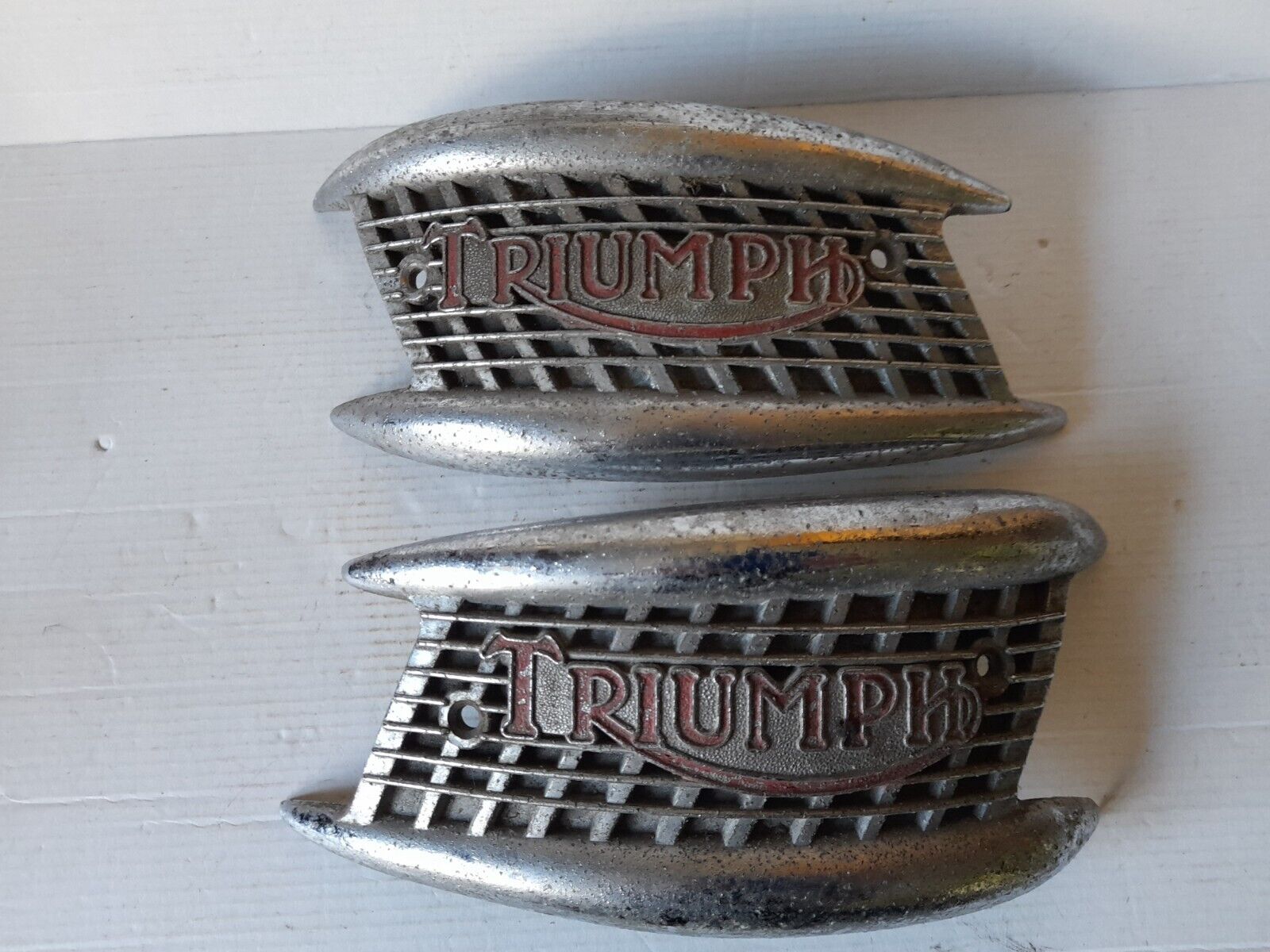 Triumph motorcycle tank badges. Triumph motorcycle. Triumph motor bike badge.