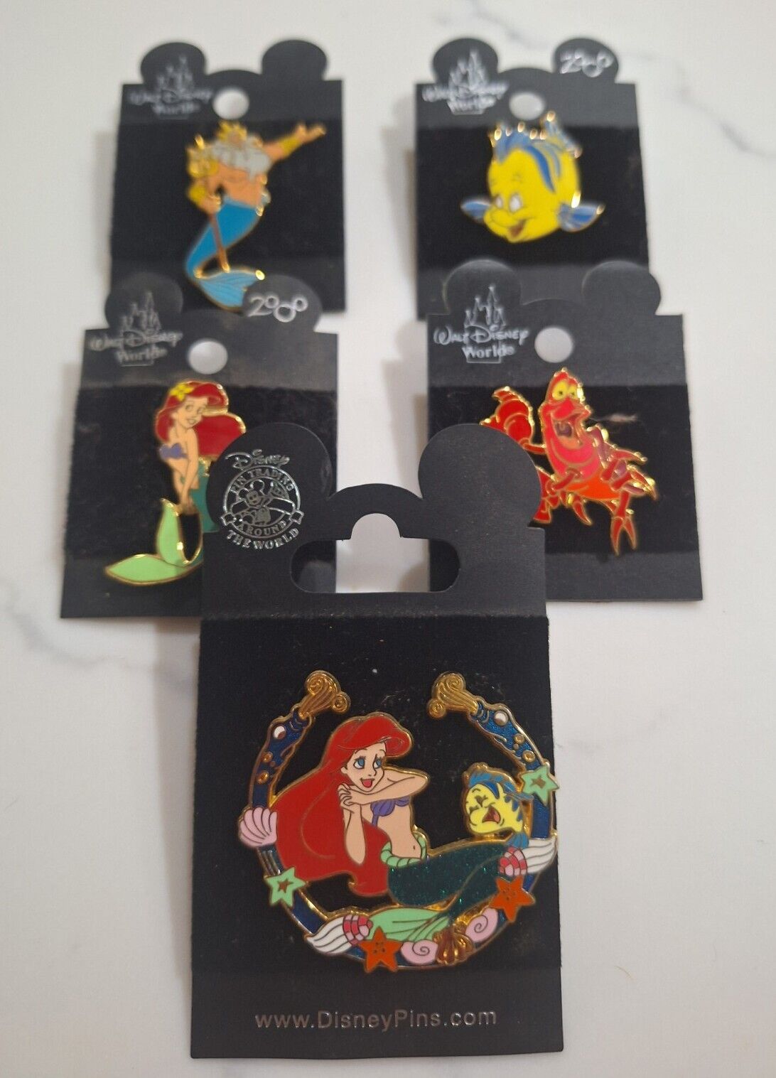 Vintage Early 2000s Disney The Little Mermaid Pin - LOT of 5 Disney Pins