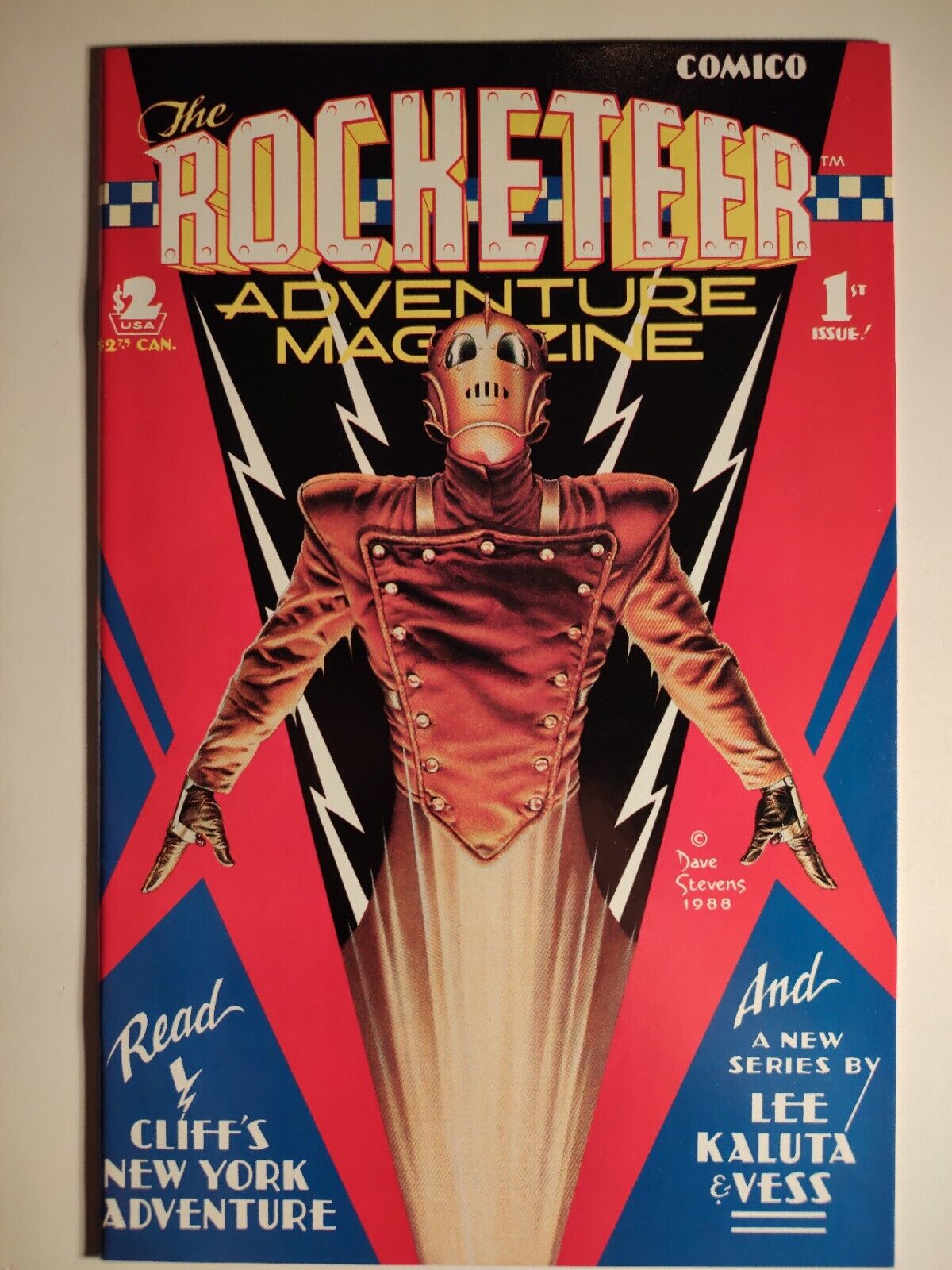 The Rocketeer Adventure Magazine #1 9.2/NM- Comico 1988, Dave Stevens Art, Story