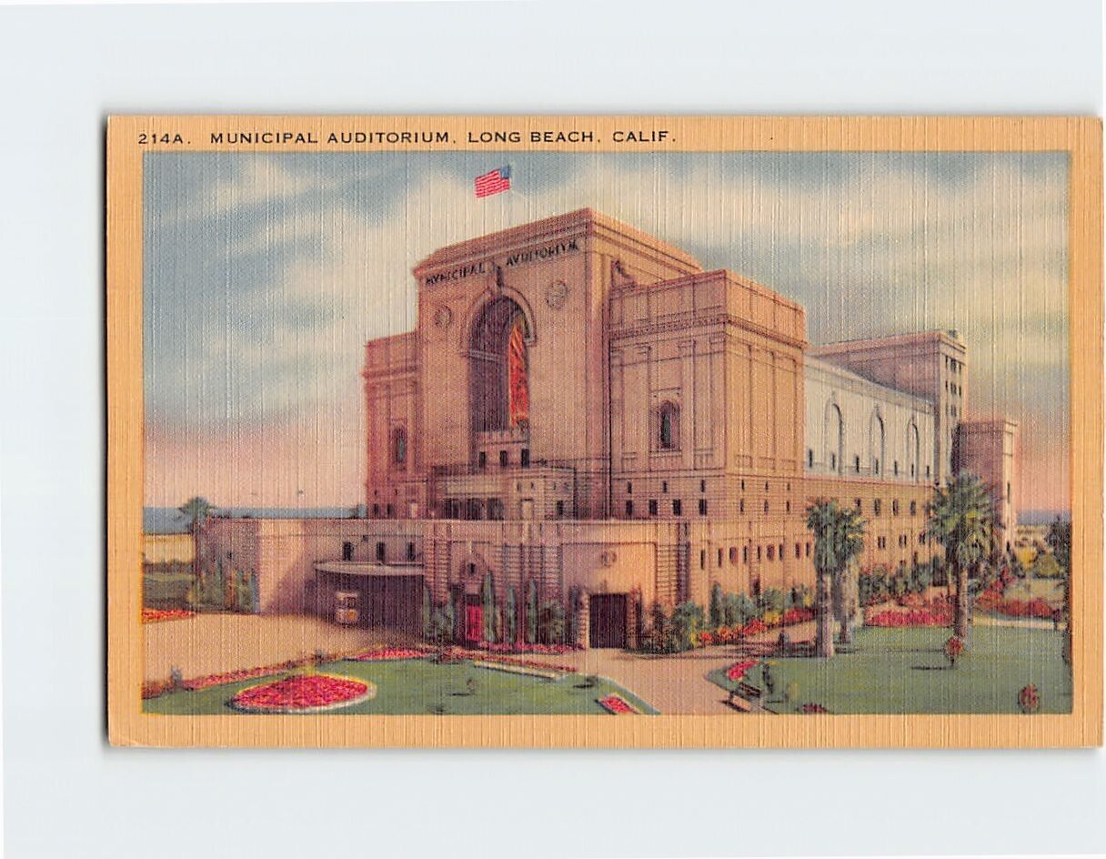 Postcard Municipal Auditorium Long Beach California USA
