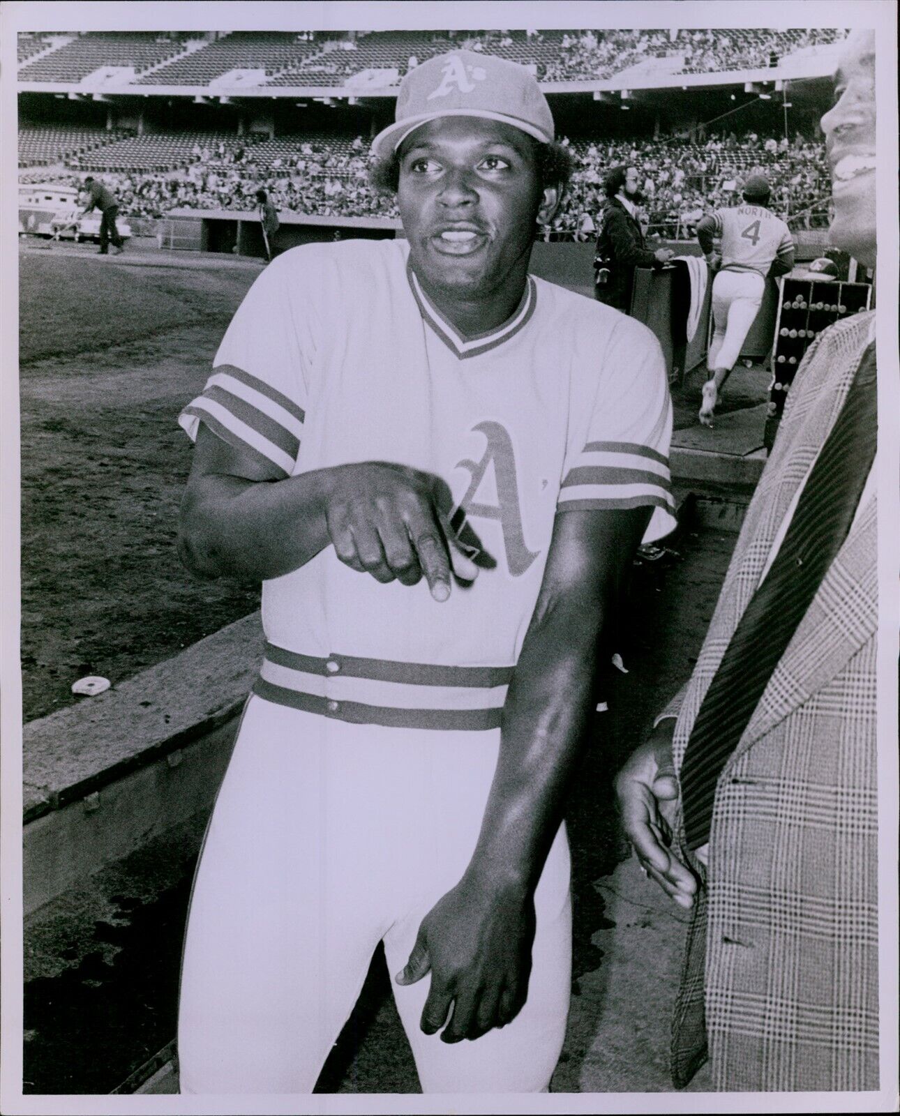 LG816 1975 Original Russ Reed Photo VIDA BLUE Oakland Athletics Baseball Pitcher