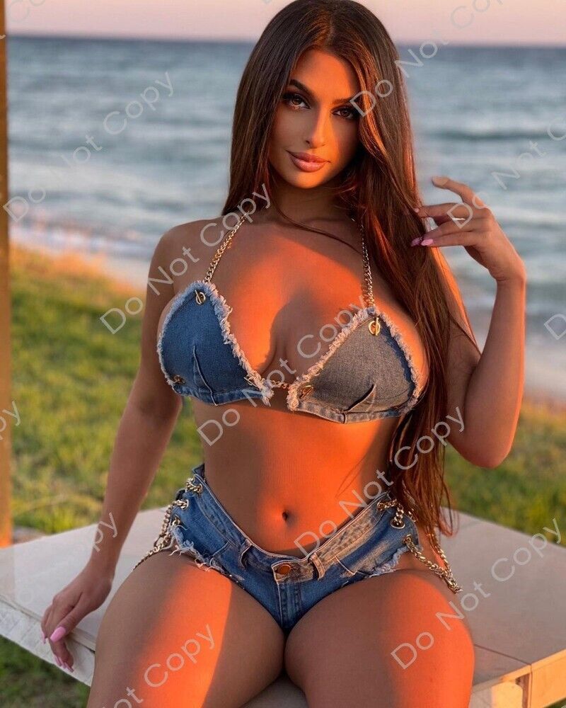 8x10 Eva Savagiou PHOTO photograph picture sexy adult busty latina bikini model