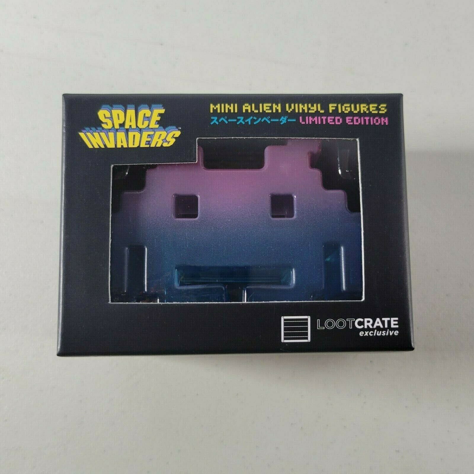Space Invaders Mini Alien Figure Exclusive Blue and Purple In Package