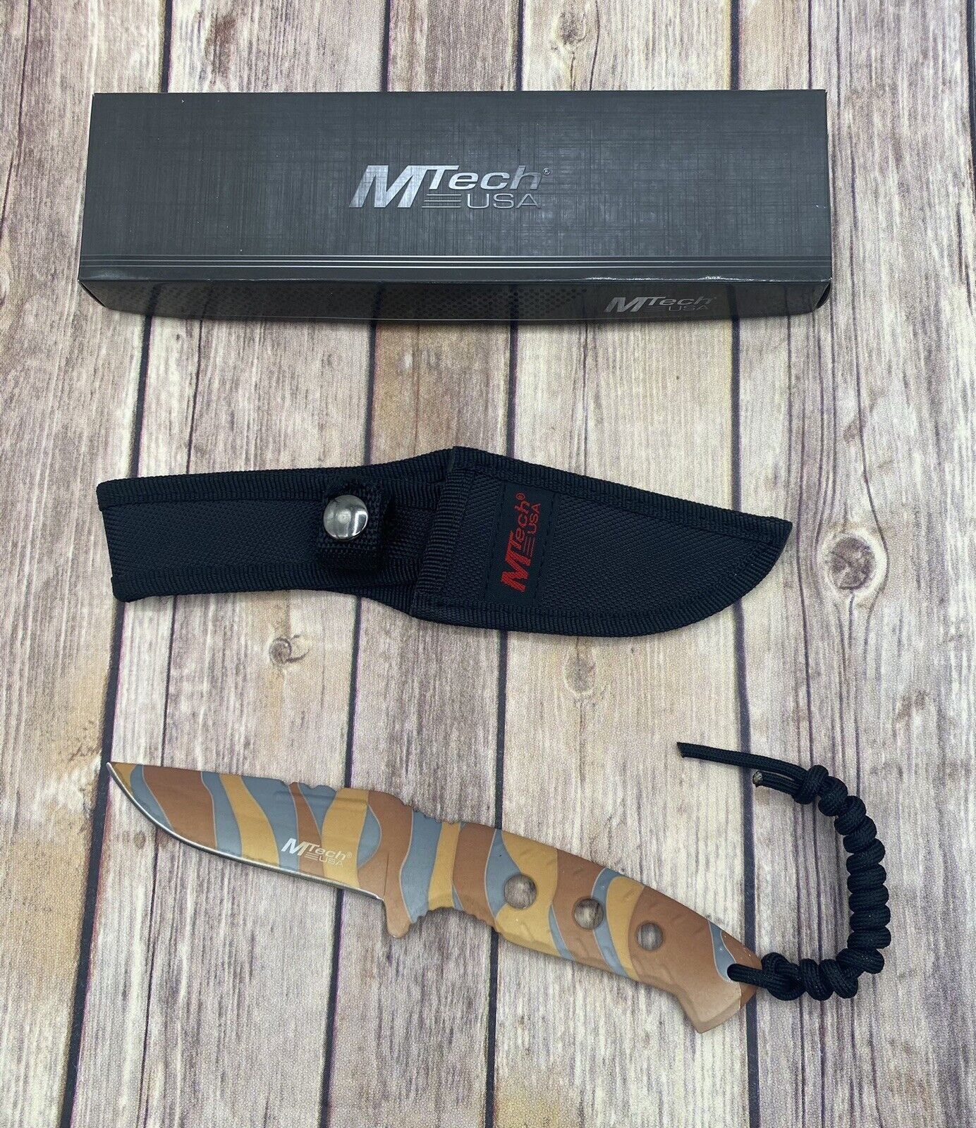 Mtech MT-20-16DBC Fixed Blade Knife Hunting Desert Camo 8.25 \