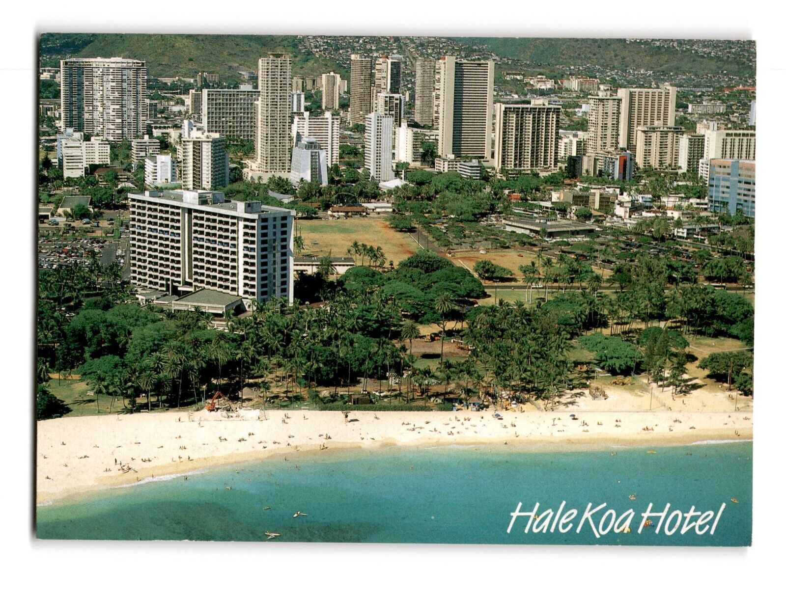Hale Koa Hotel Waikiki Beach Honolulu, Hawaii Vintage Chrome Postcard
