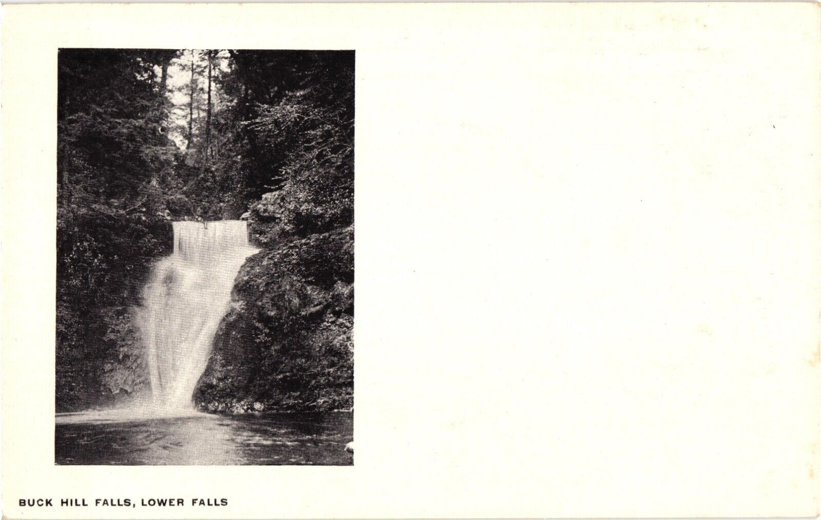 Buck Hill Falls Lower Falls PA Undivided Unposted Postcard c1905