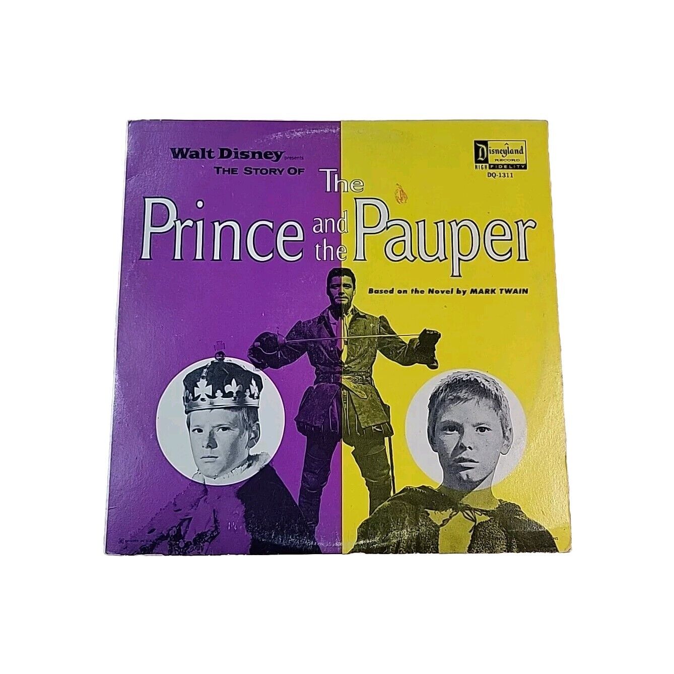 VTG Walt Disney The Prince And The Pauper LP Record 1963