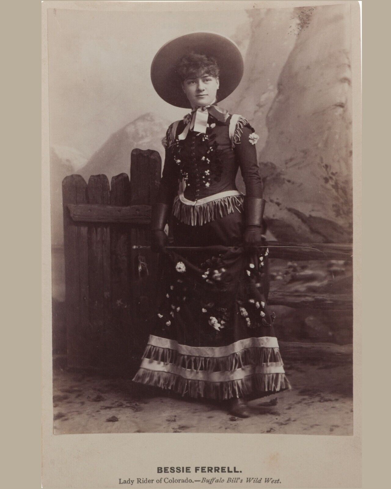 Old West Cowgirl Buffalo Bill Wild West Show Vintage Old Photo 8 x 10  Reprint