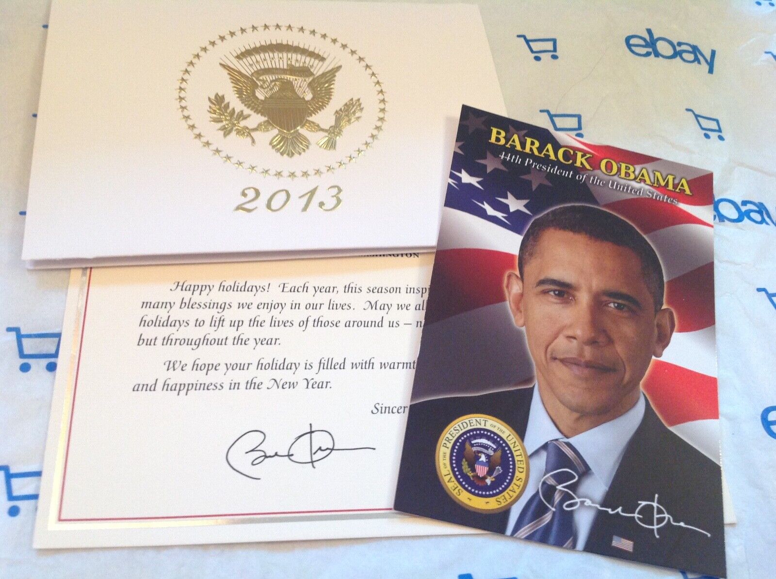  2013 Obama White House CHRISTMAS + HOLIDAY CARDS + POSTCARD