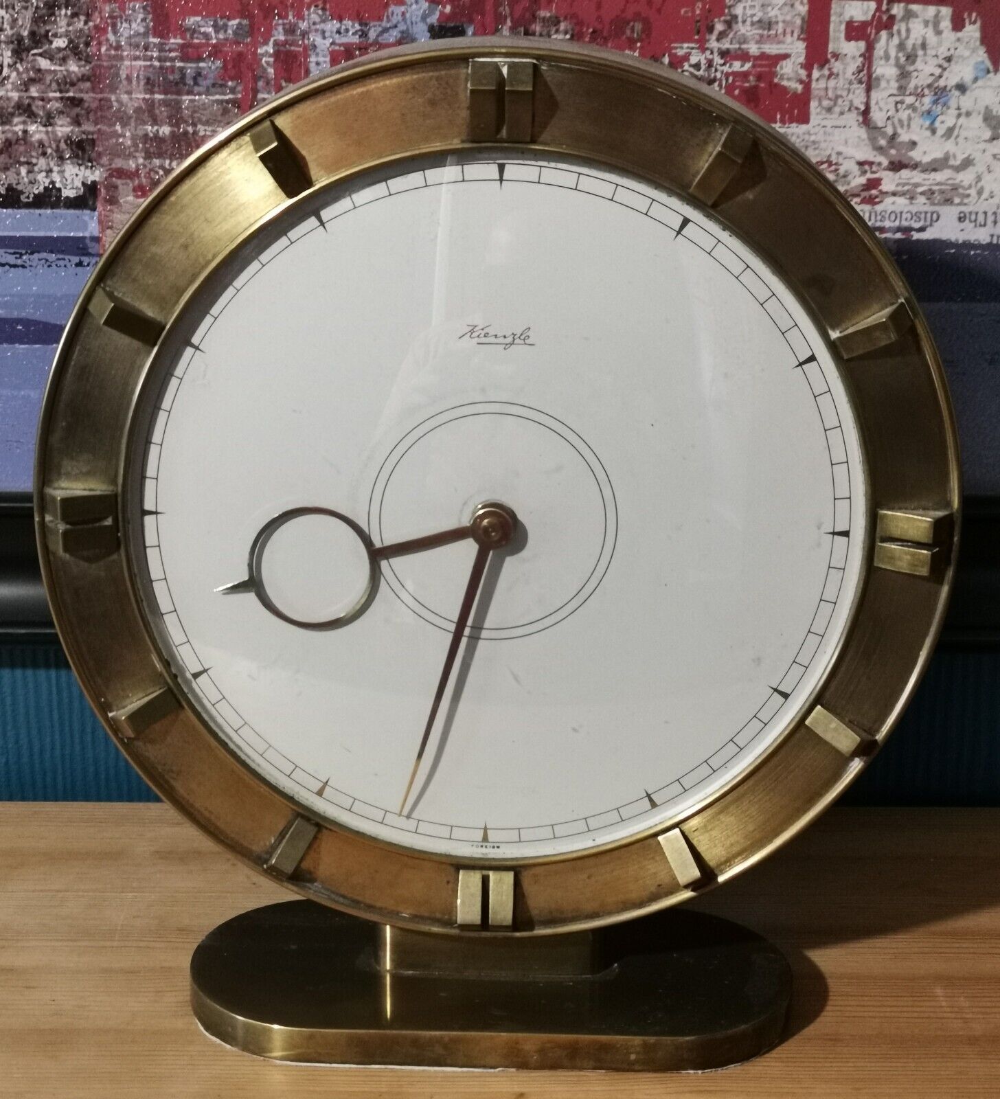 Kienzle (Germany) Heinrich Moeller Bauhaus Design Mantel Clock 1930\'s Art Deco 