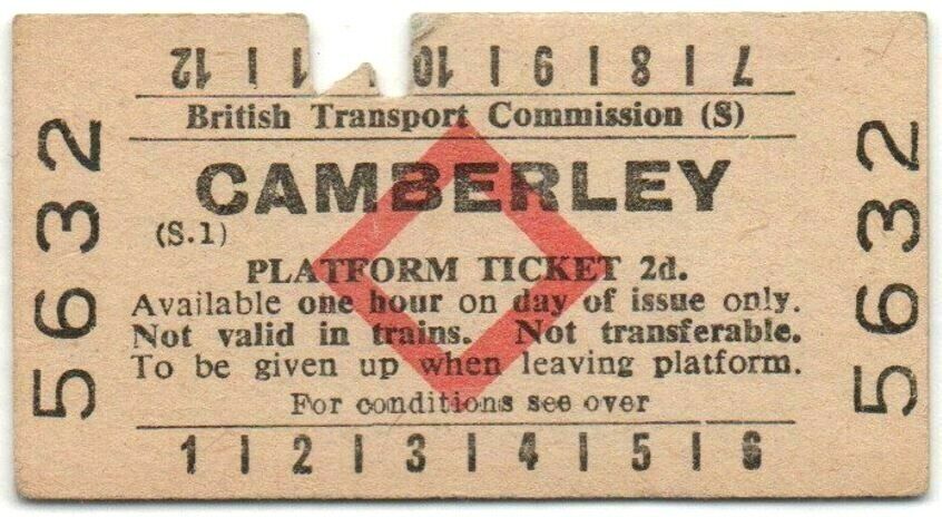 BTC(S) Platform Ticket Camberley 2d (S.1)