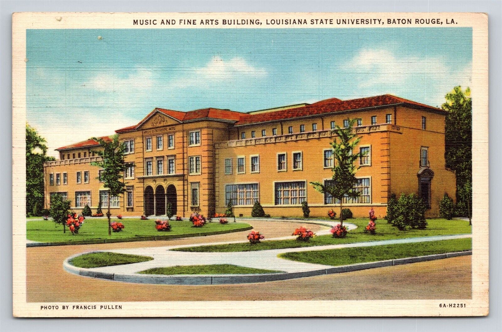 Louisiana State University LSU Music Fine Arts Building Baton Rouge LA Postcard