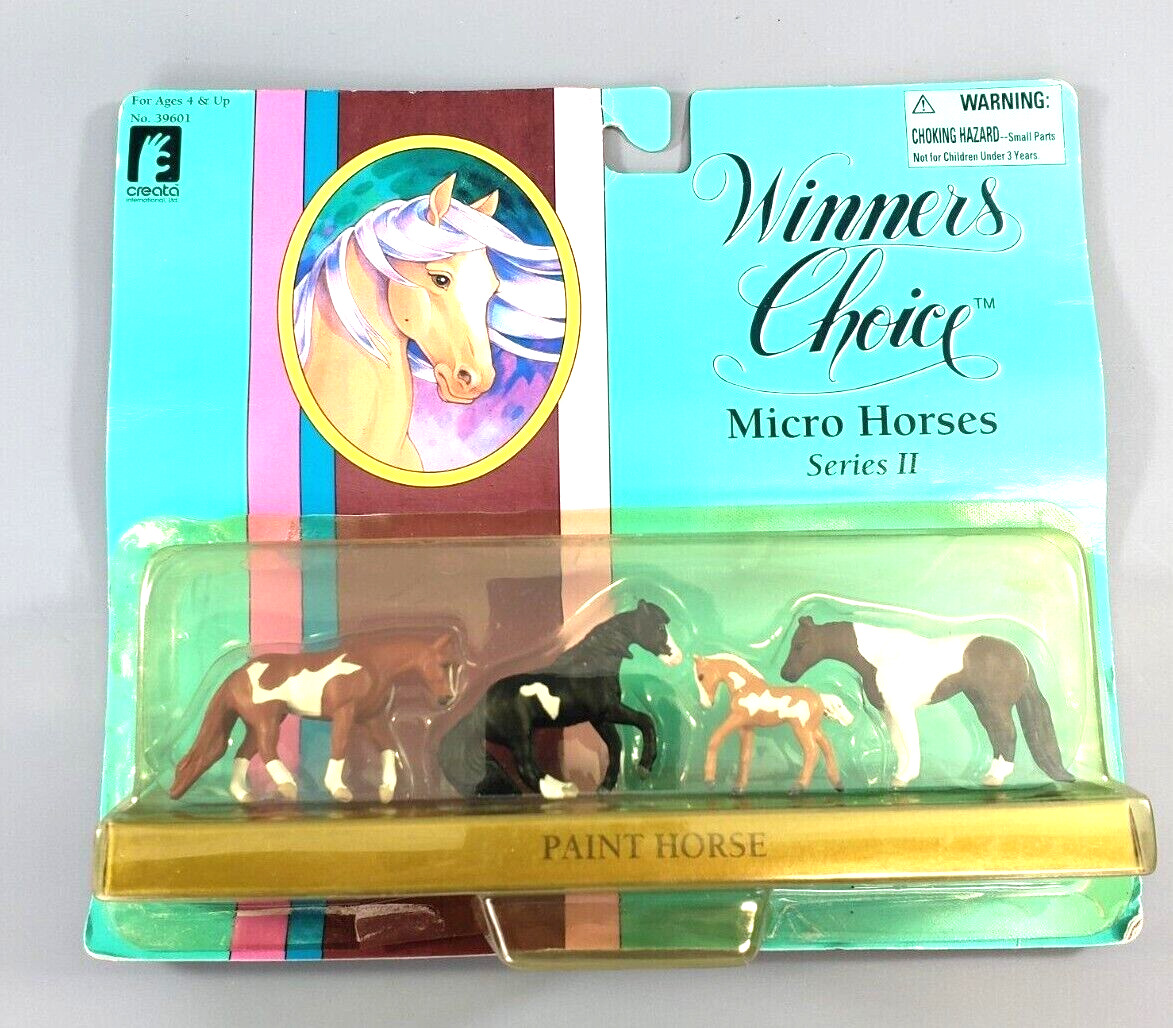 1997 VINTAGE  WINNERS CHOICE  MICRO HORSES Series II Paint Horse NIP