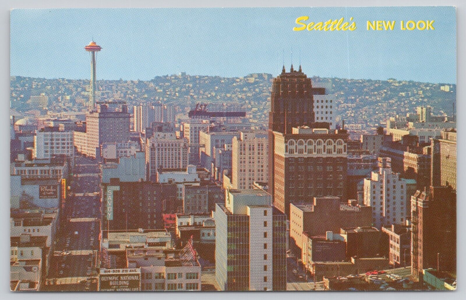 Postcard City Skyline Seattle Washington