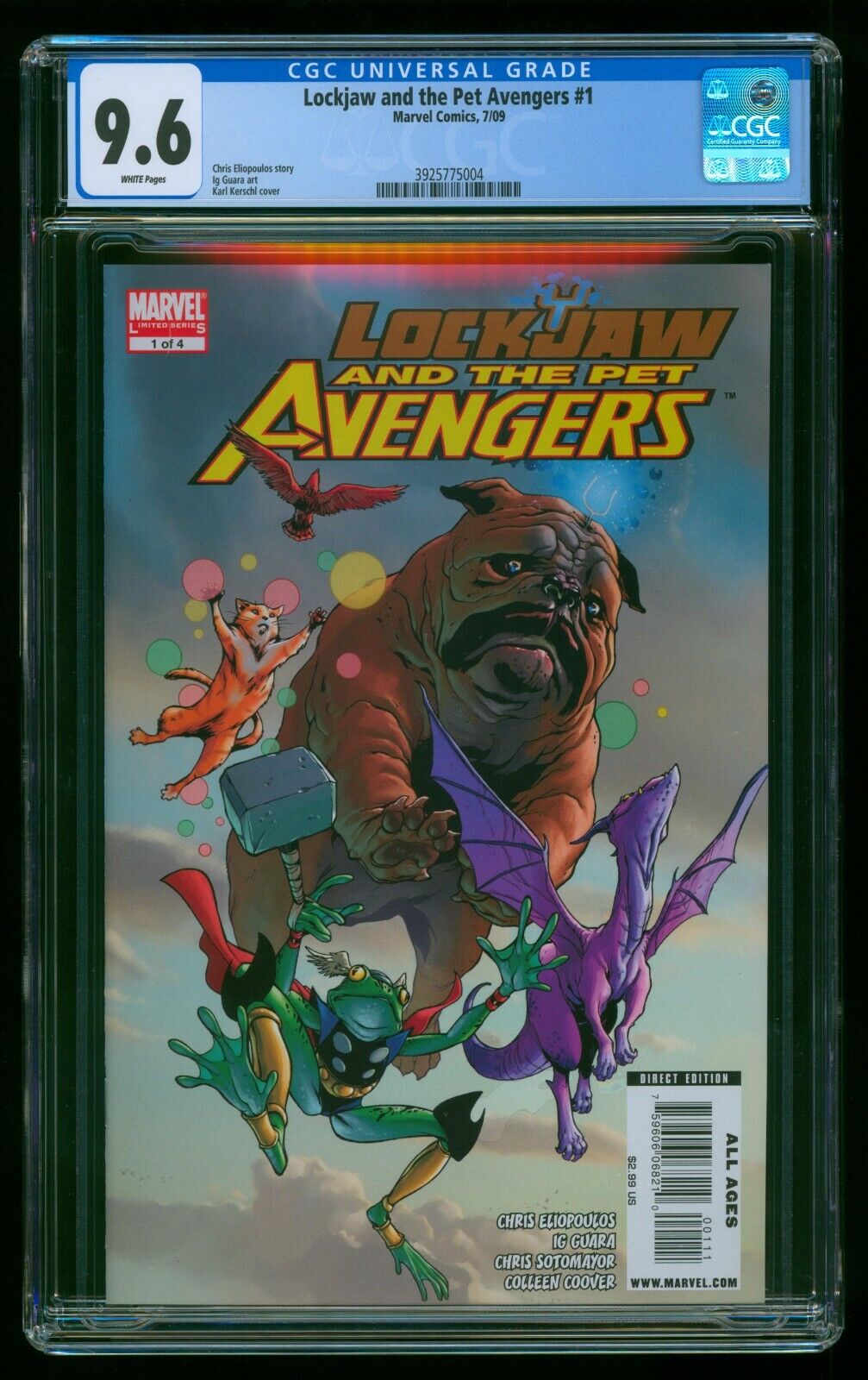 LOCKJAW & THE PET AVENGERS (2009) #1 CGC 9.6 1st APPEARANCE OF THROG
