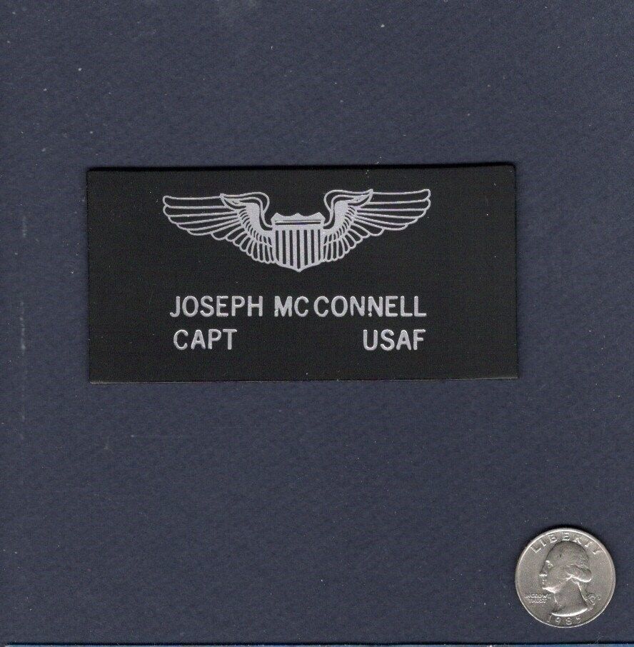 CAPT JOSEPH McCONNELL USAF F-86 SABRE Korean War Ace Squadron Name Tag Patch