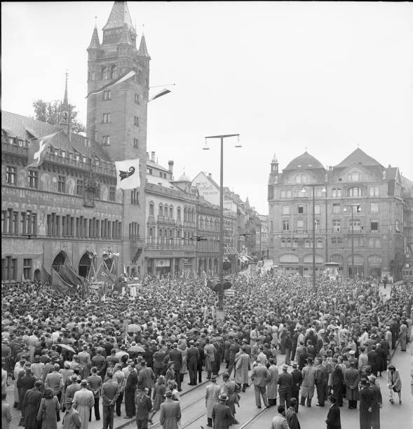 May Rally in Basel 1948 Switzerland Germany Old Photo 3