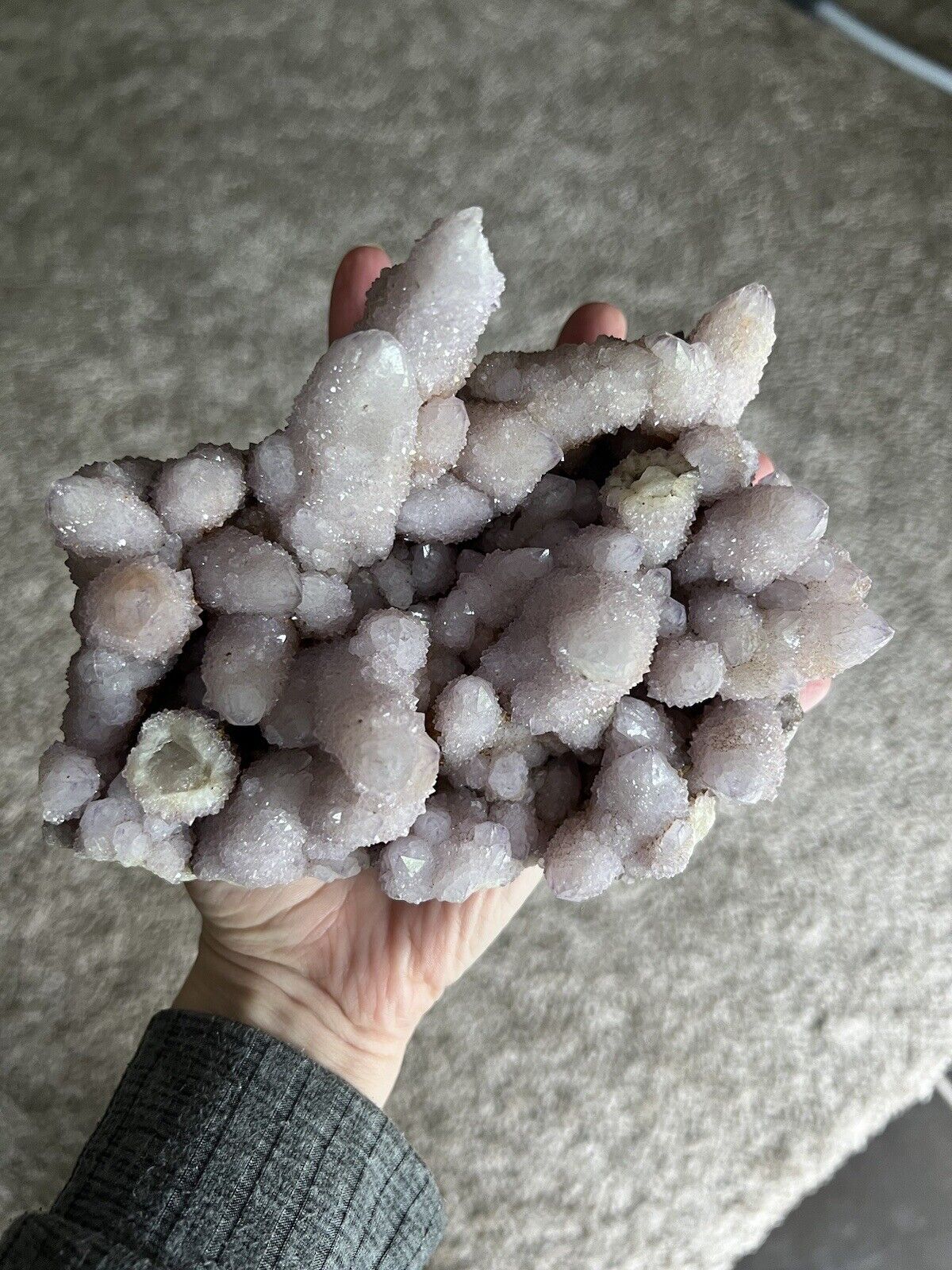 Lavender Amethyst  SPIRIT QUARTZ Cactus Crystal Lots of Sparkle TR808