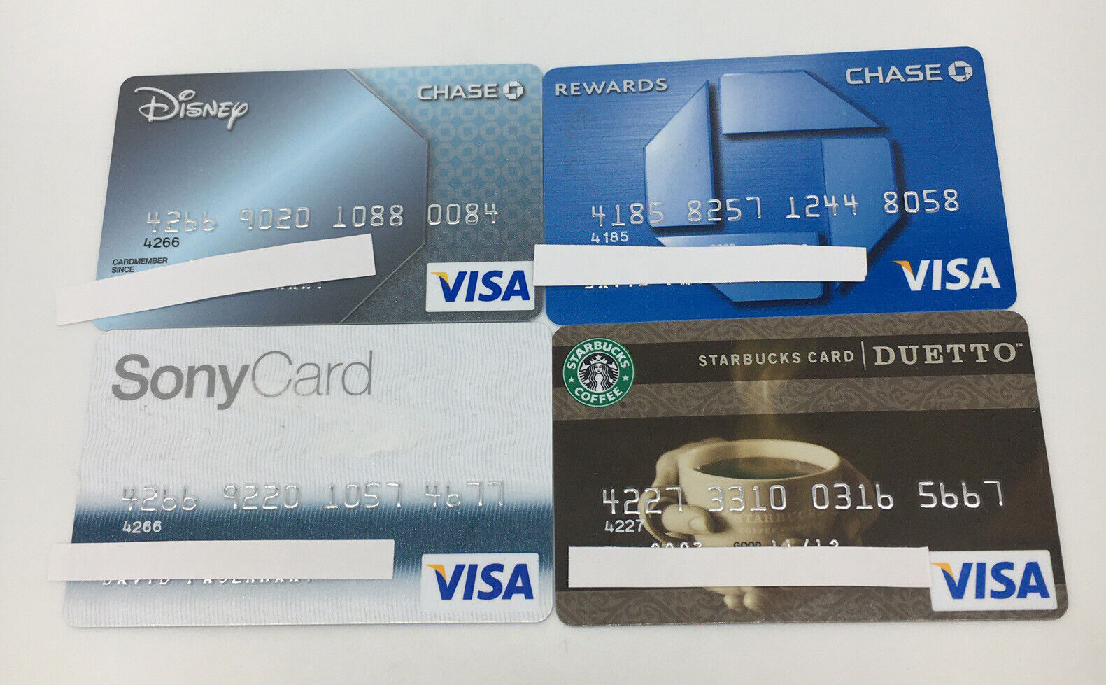 4 Expired Credit Cards For Collectors - Visa Lot (9180)