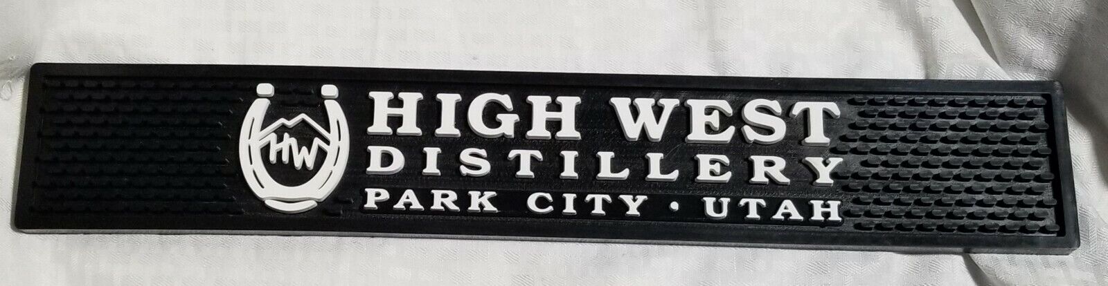High West Distillery Park City Utah Bar Rail Runner Spill Drip Mat 21\